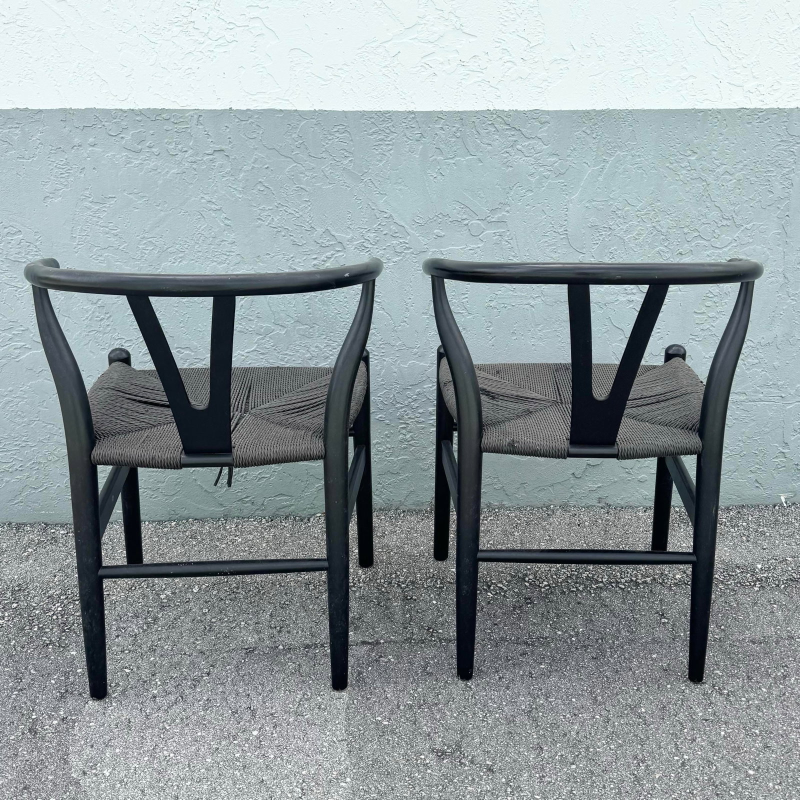 Vintage Weave Wishbone Dining Chairs - Set of 6 - 6