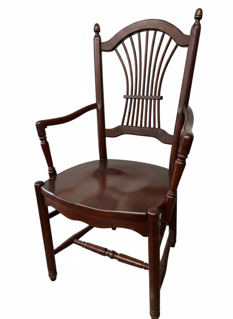 Pair of Tom Seely Solid Cherry Dining Armchairs - 3