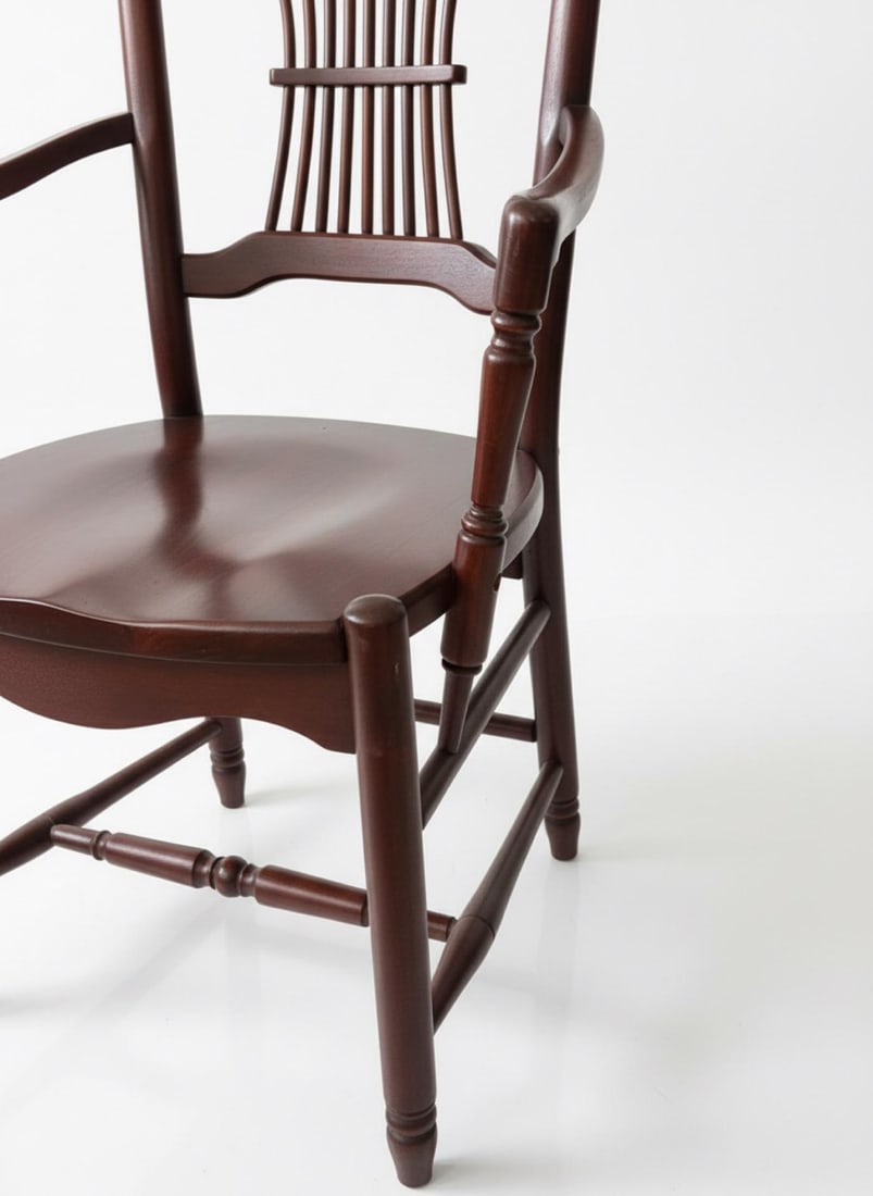 Pair of Tom Seely Solid Cherry Dining Armchairs - 4