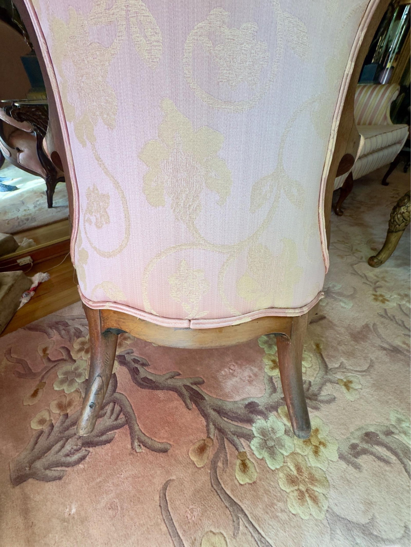 Mid 19th Century Victorian Carved Rosewood Parlor Chair Set - 5