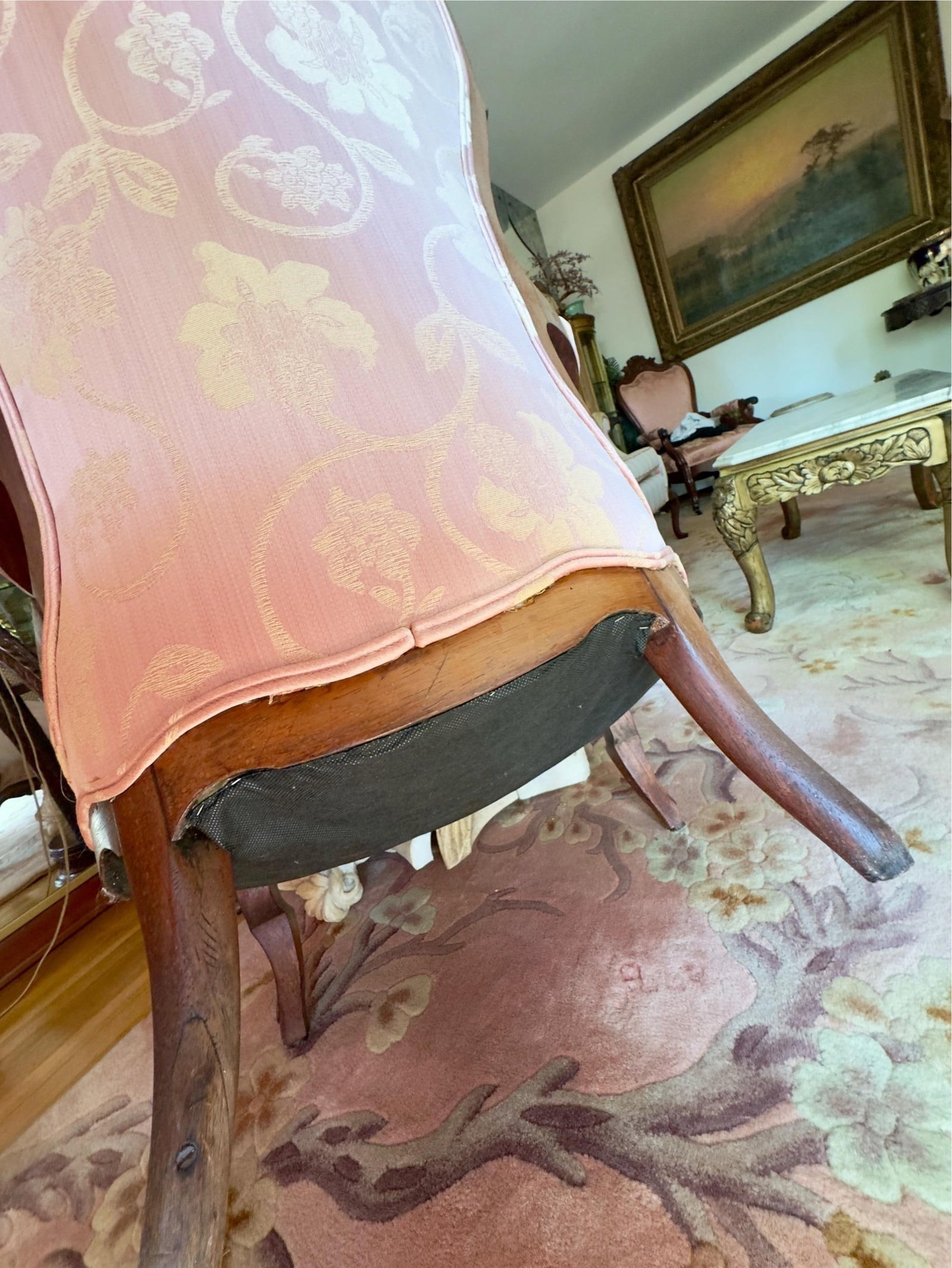 Mid 19th Century Victorian Carved Rosewood Parlor Chair Set - 8