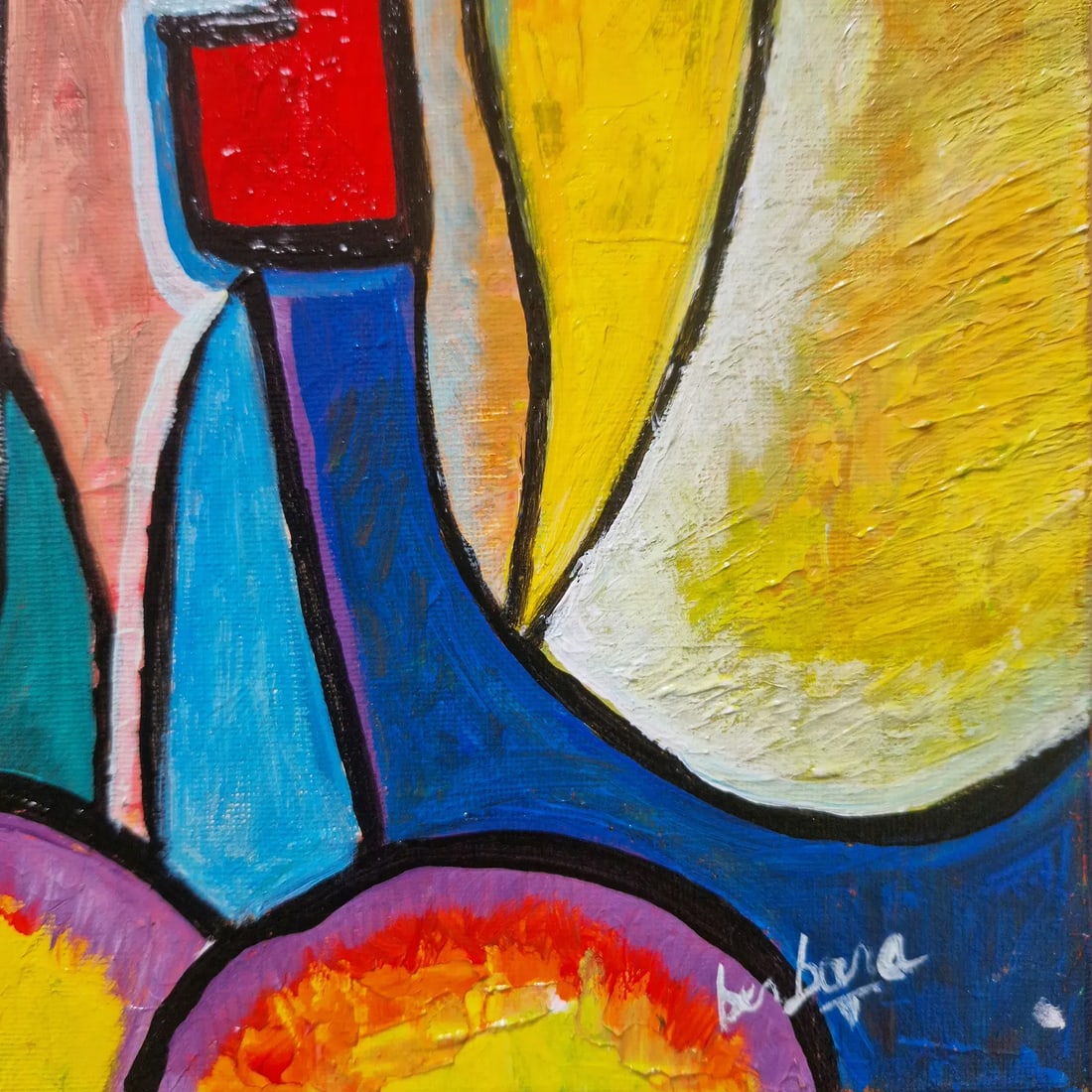 Mid-20th Century Bebela - Cubist Style Portrait, Oil on Canvas - 5
