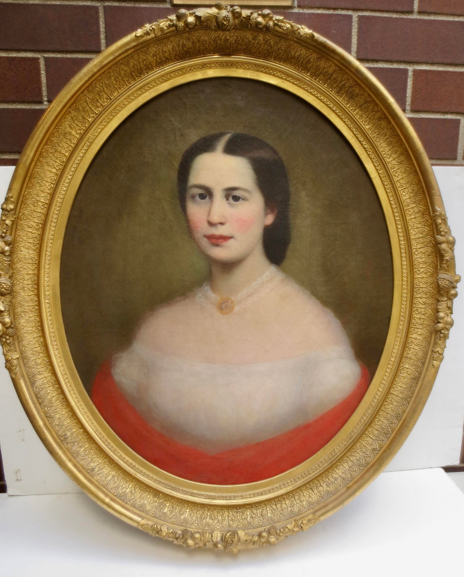 Mid-19th Century Ladies Portrait in Period Frame - 10