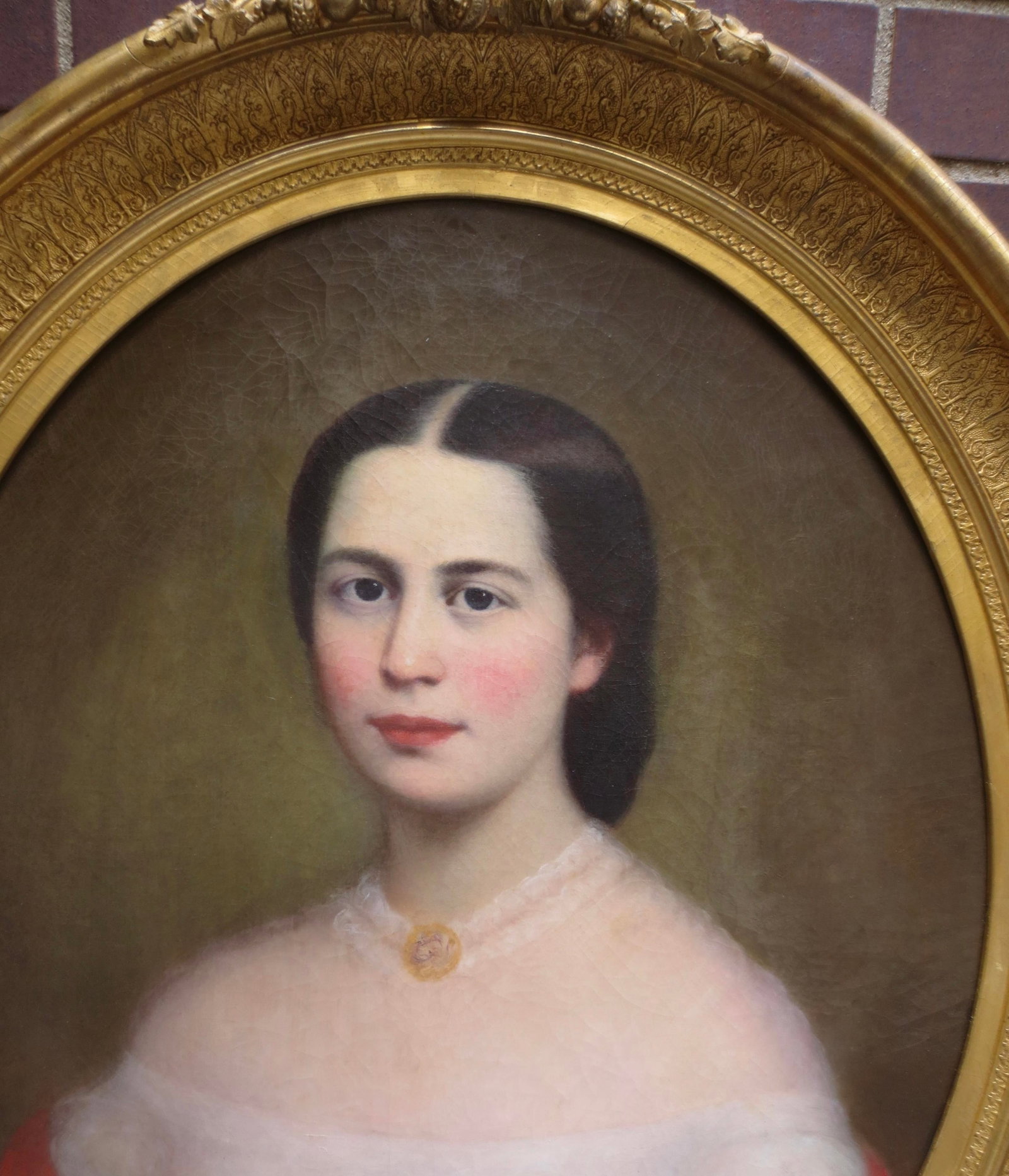 Mid-19th Century Ladies Portrait in Period Frame - 12