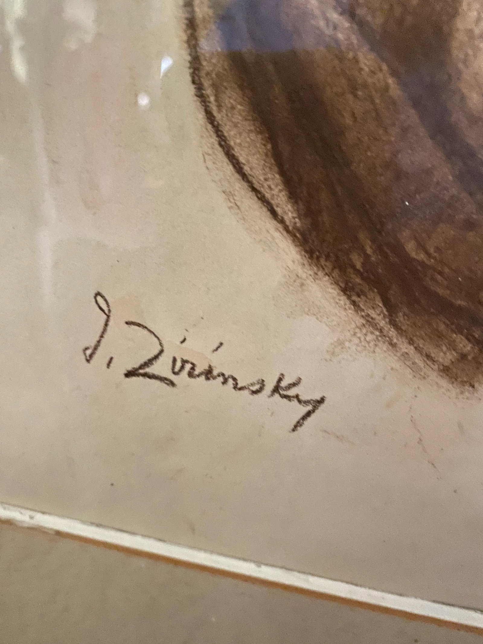 Mid 20th Century Portrait Chalk Drawing of Franklin Delano Roosevelt by Julius Zirinsky, Framed - 3