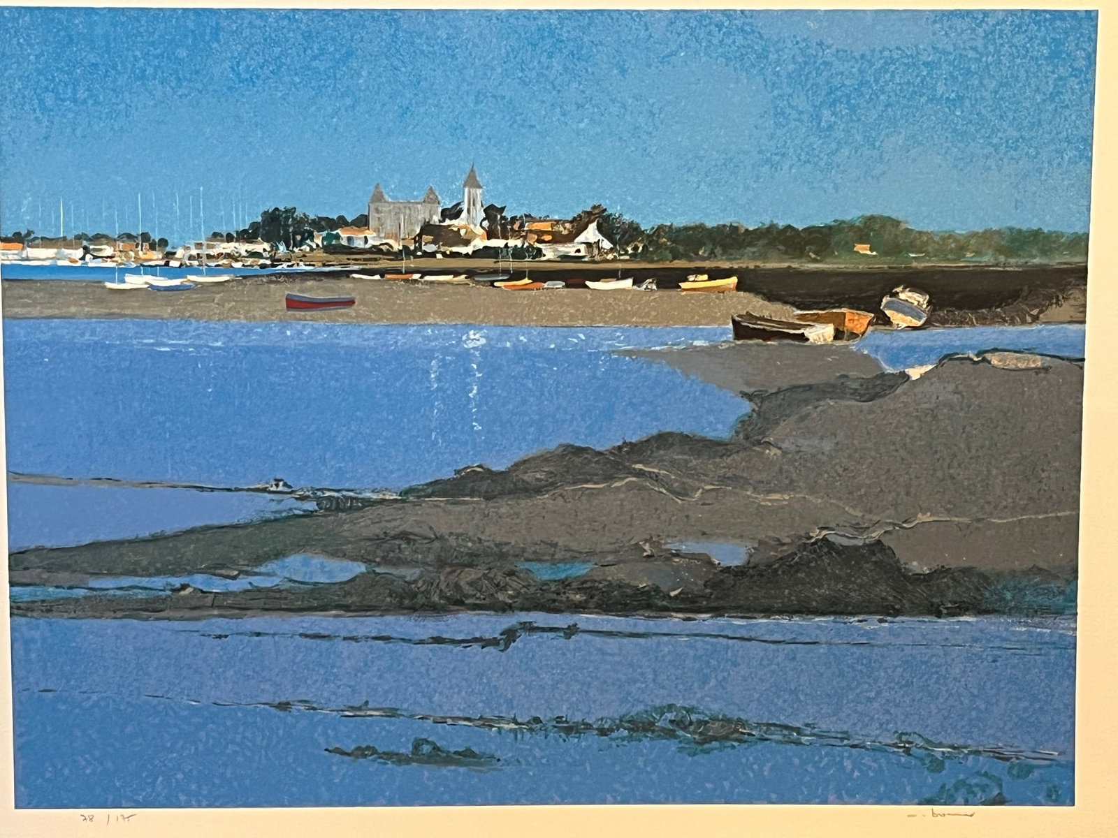 Late 20th Century Alain Bonnefoit Lithograph "Soleil Du Matin Sur Noirmoutier" Signed 78/175 - 10