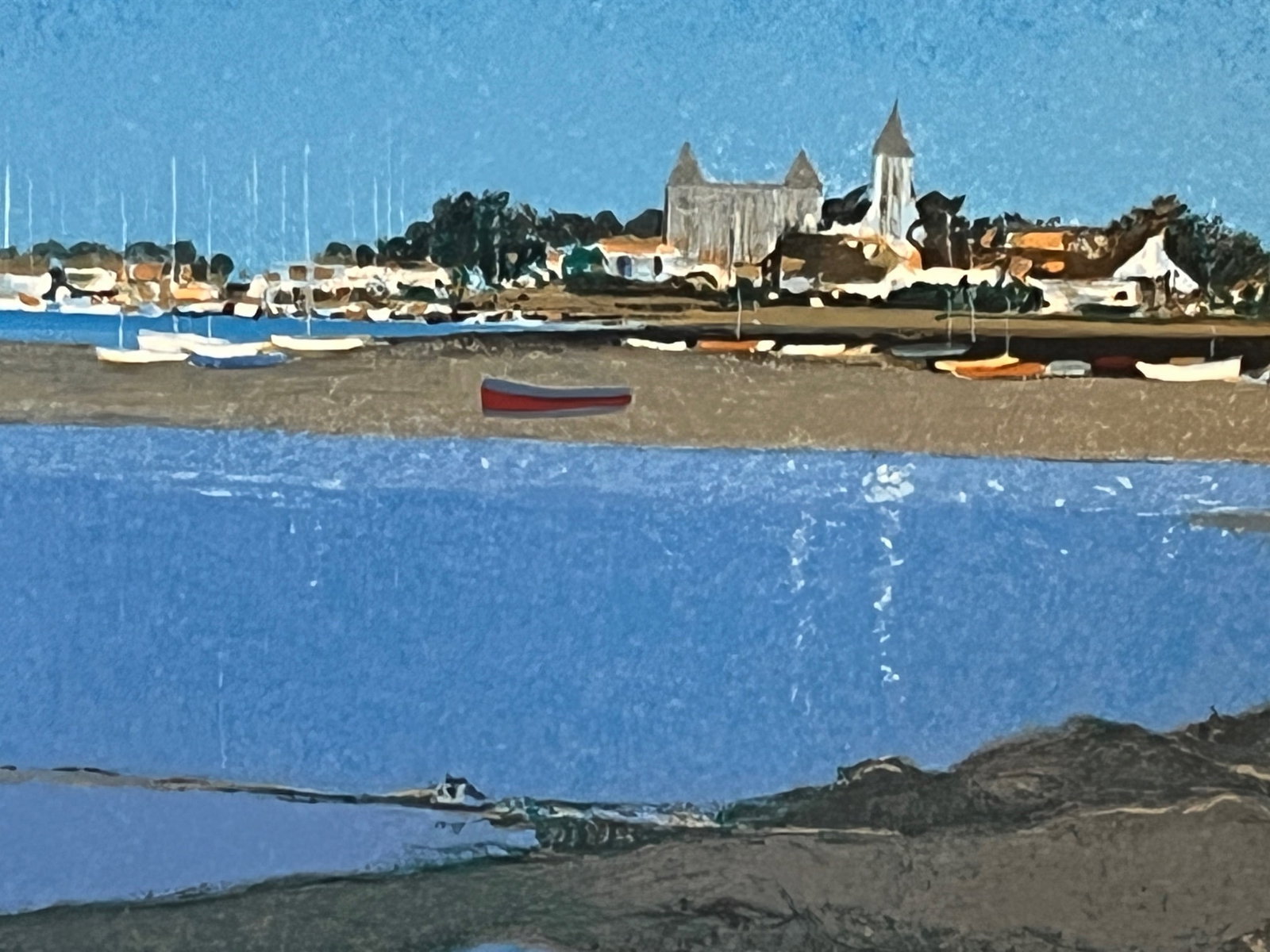 Late 20th Century Alain Bonnefoit Lithograph "Soleil Du Matin Sur Noirmoutier" Signed 78/175 - 2