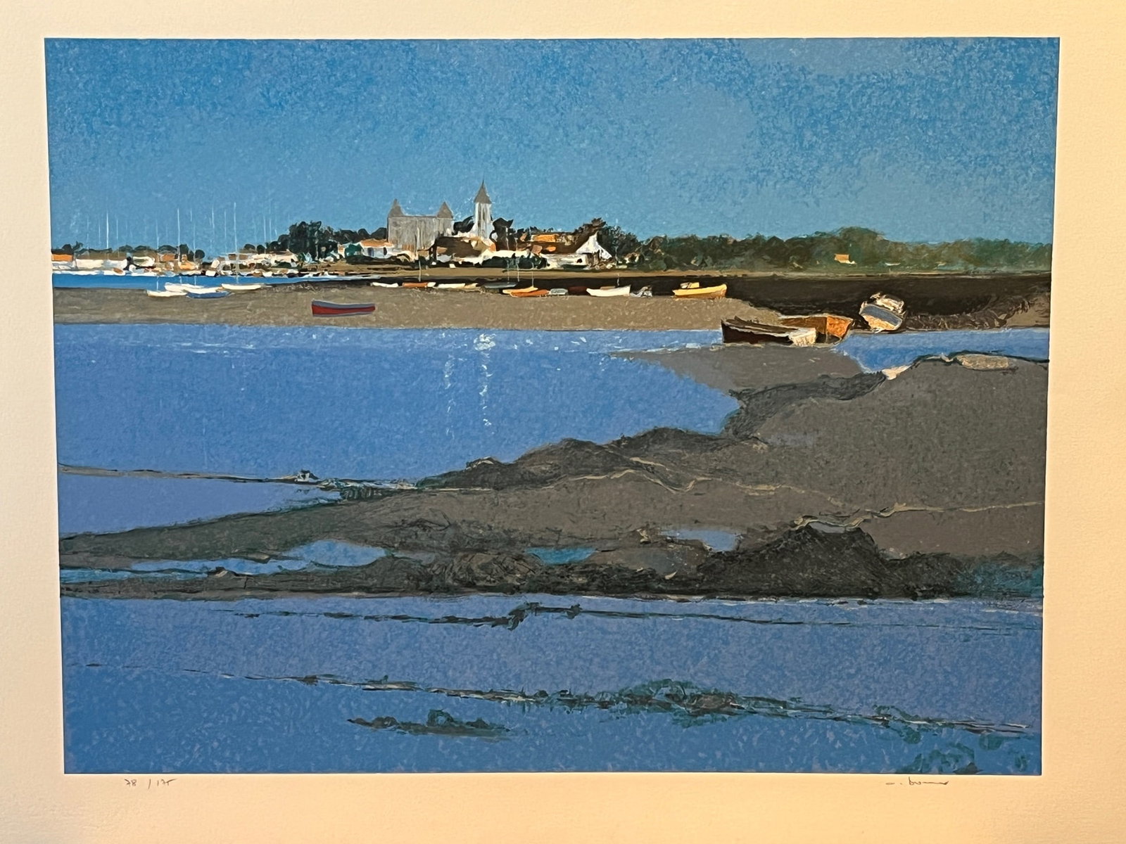 Late 20th Century Alain Bonnefoit Lithograph "Soleil Du Matin Sur Noirmoutier" Signed 78/175 - 3