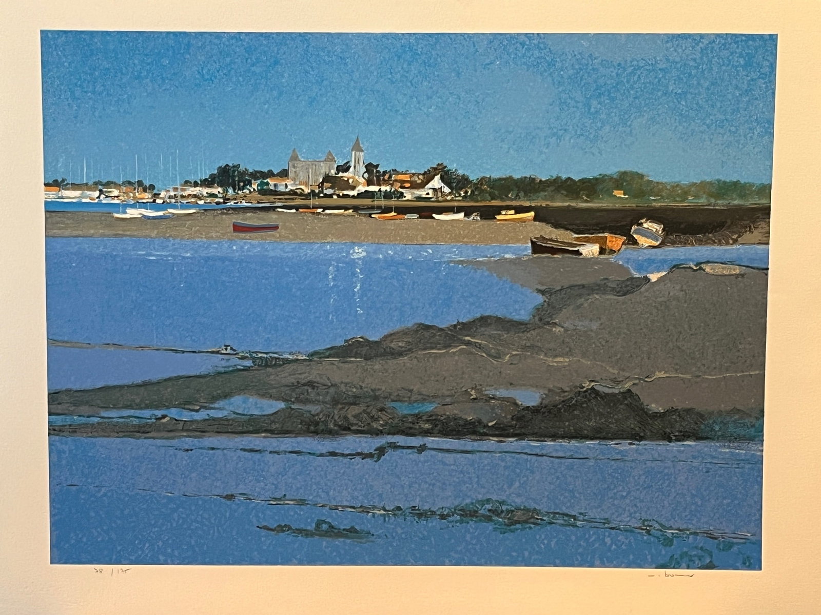 Late 20th Century Alain Bonnefoit Lithograph "Soleil Du Matin Sur Noirmoutier" Signed 78/175 - 5