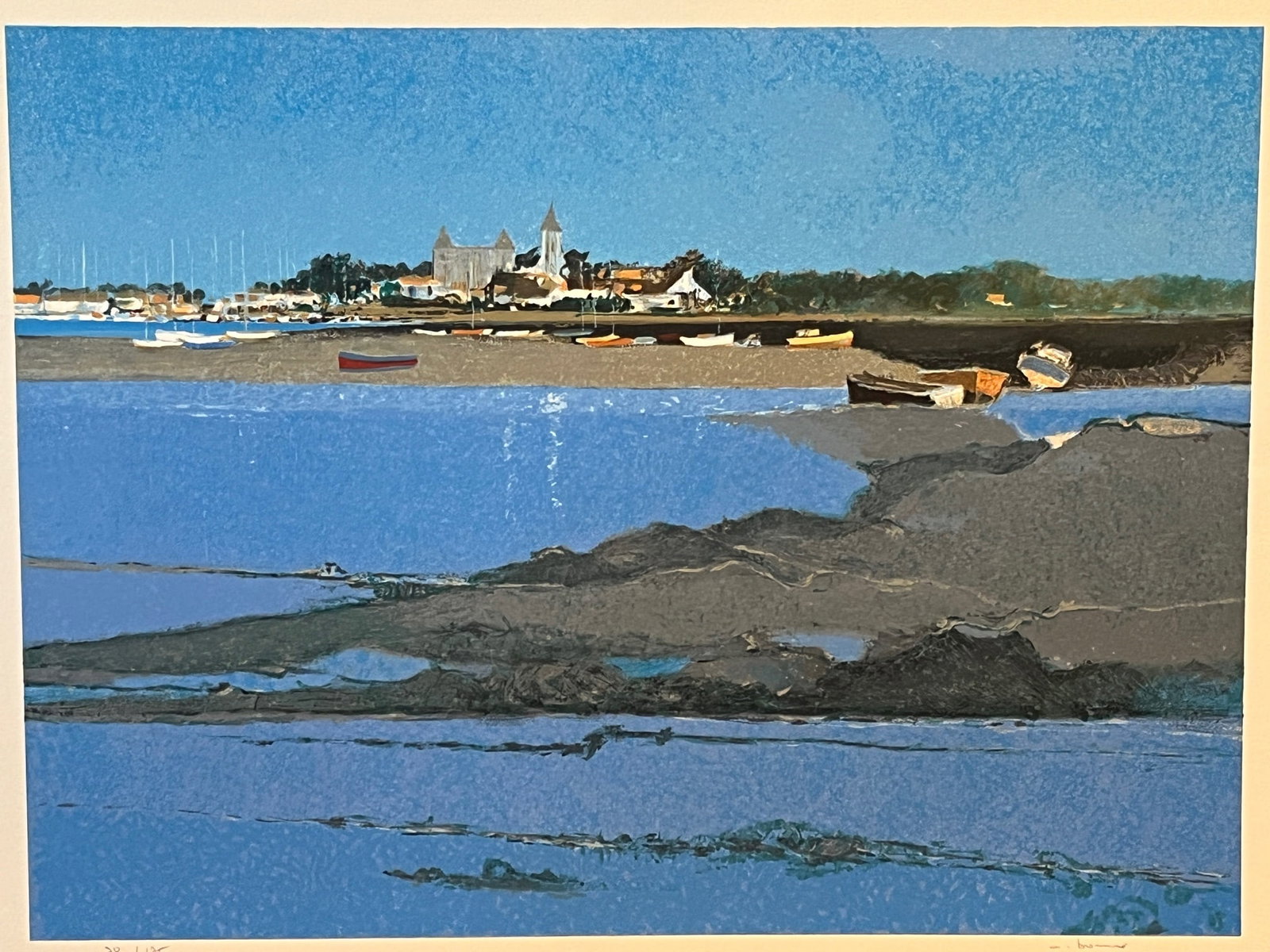 Late 20th Century Alain Bonnefoit Lithograph "Soleil Du Matin Sur Noirmoutier" Signed 78/175 - 8