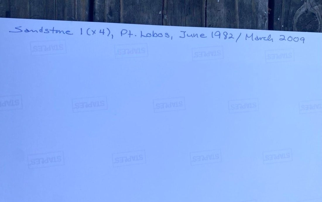 Sandstone - 1, Point Lobos June 1982/March 2009 Original Artwork by Clifford Baker - 8