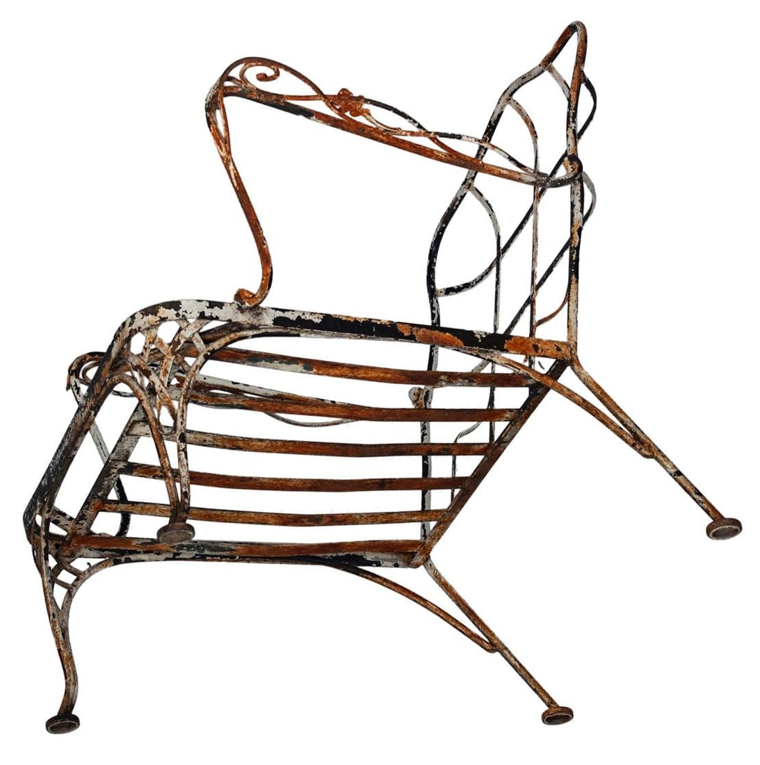 Vintage Rustic Patina Garden Chair - 9
