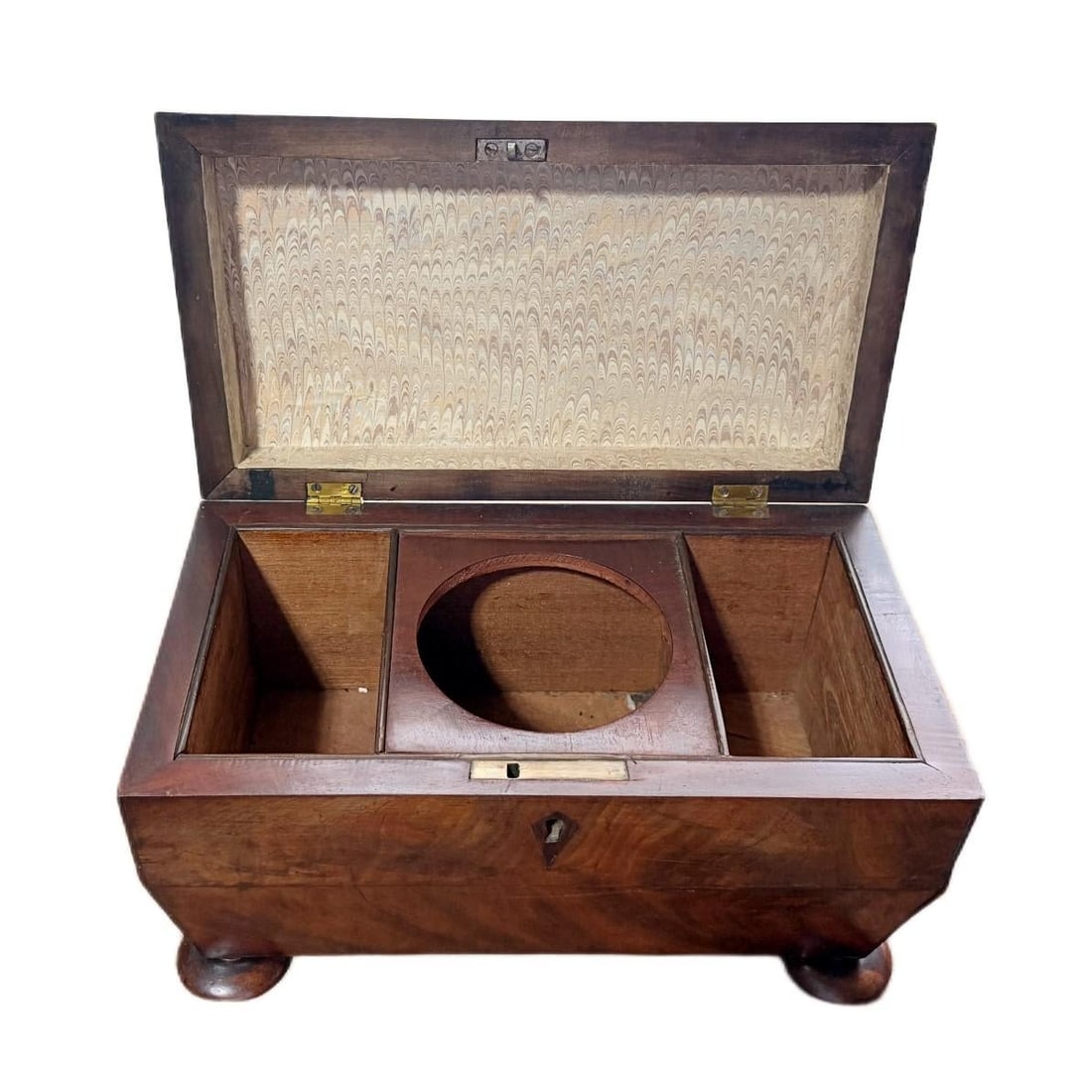 Antique Early 19th Century William IV Regency English Mahogany Tea Sarcophagus Caddy Box - 6