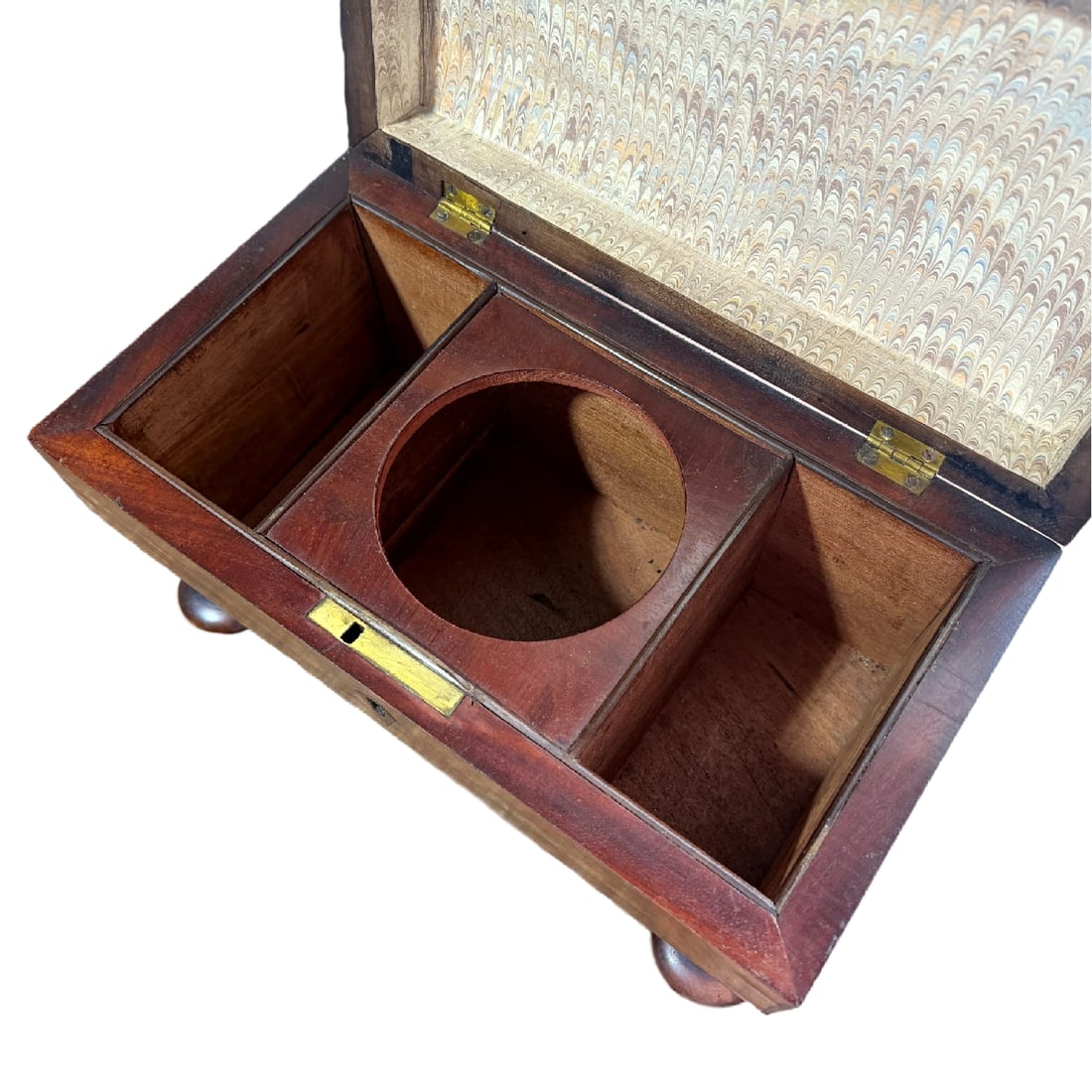 Antique Early 19th Century William IV Regency English Mahogany Tea Sarcophagus Caddy Box - 8