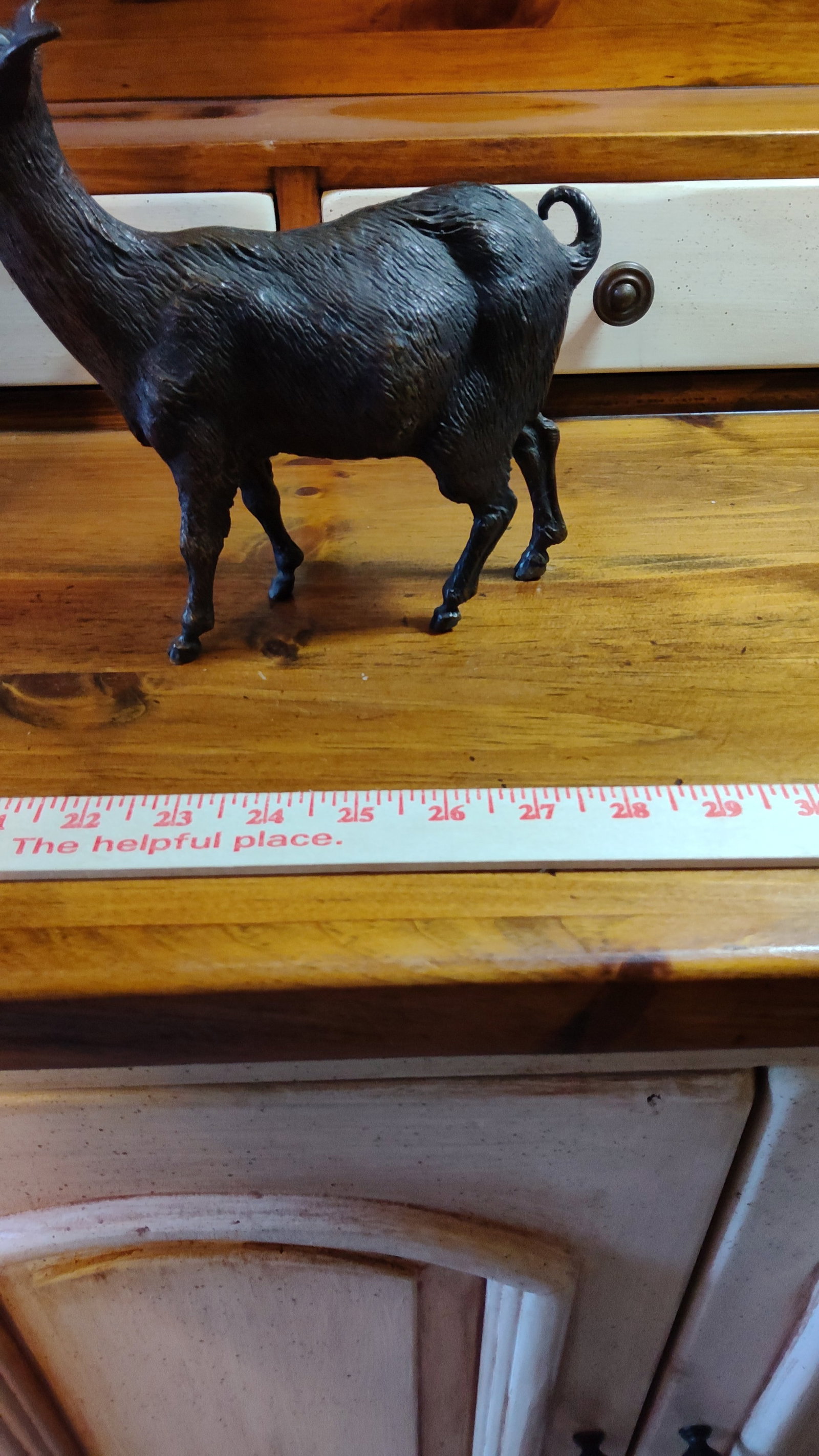 Antique Cast Bronze Woman Feeding Goats 4 Piece Art Deco Sculpture - Stunning - 8