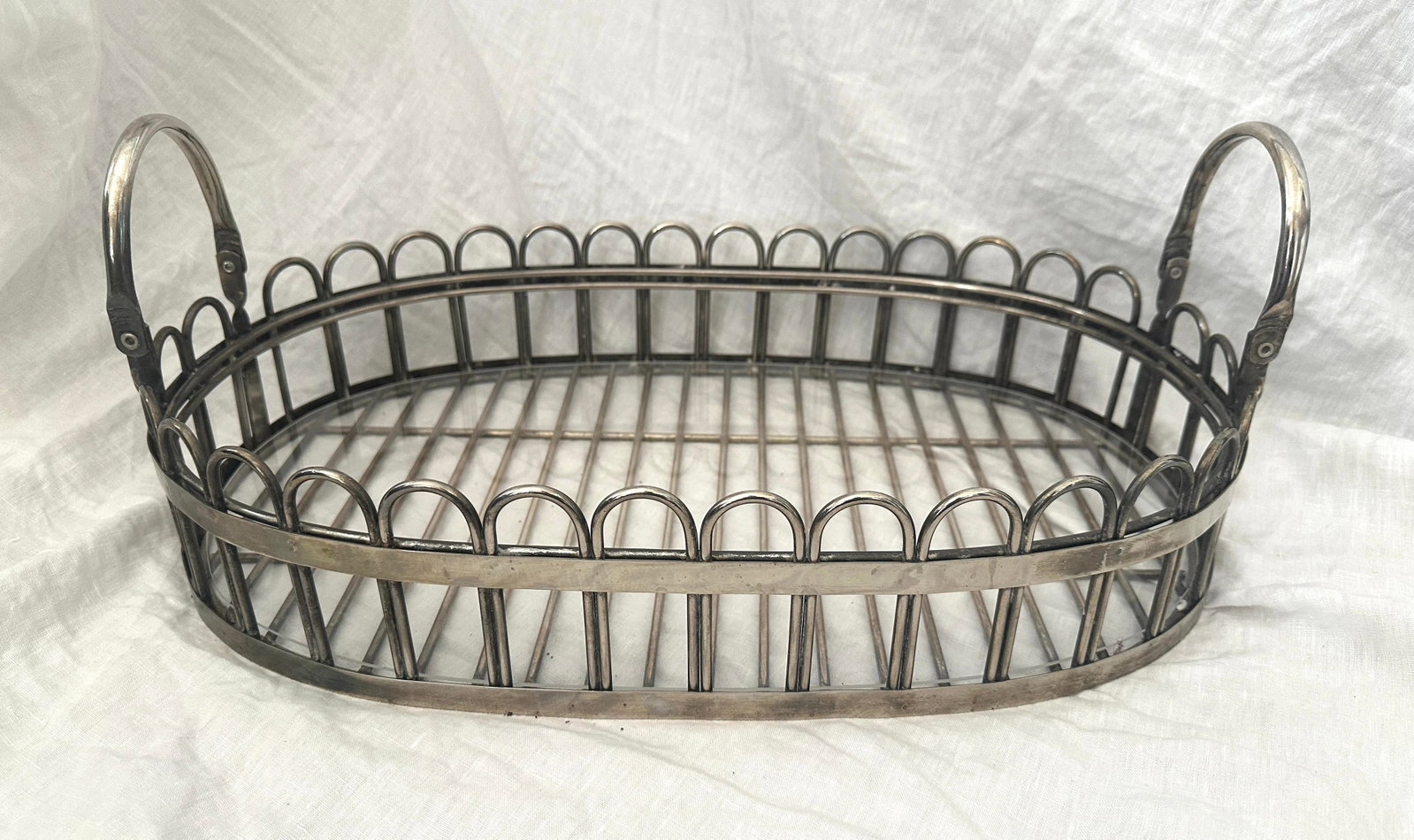 Vintage Godinger Silver Scalloped Edge Tray - 4