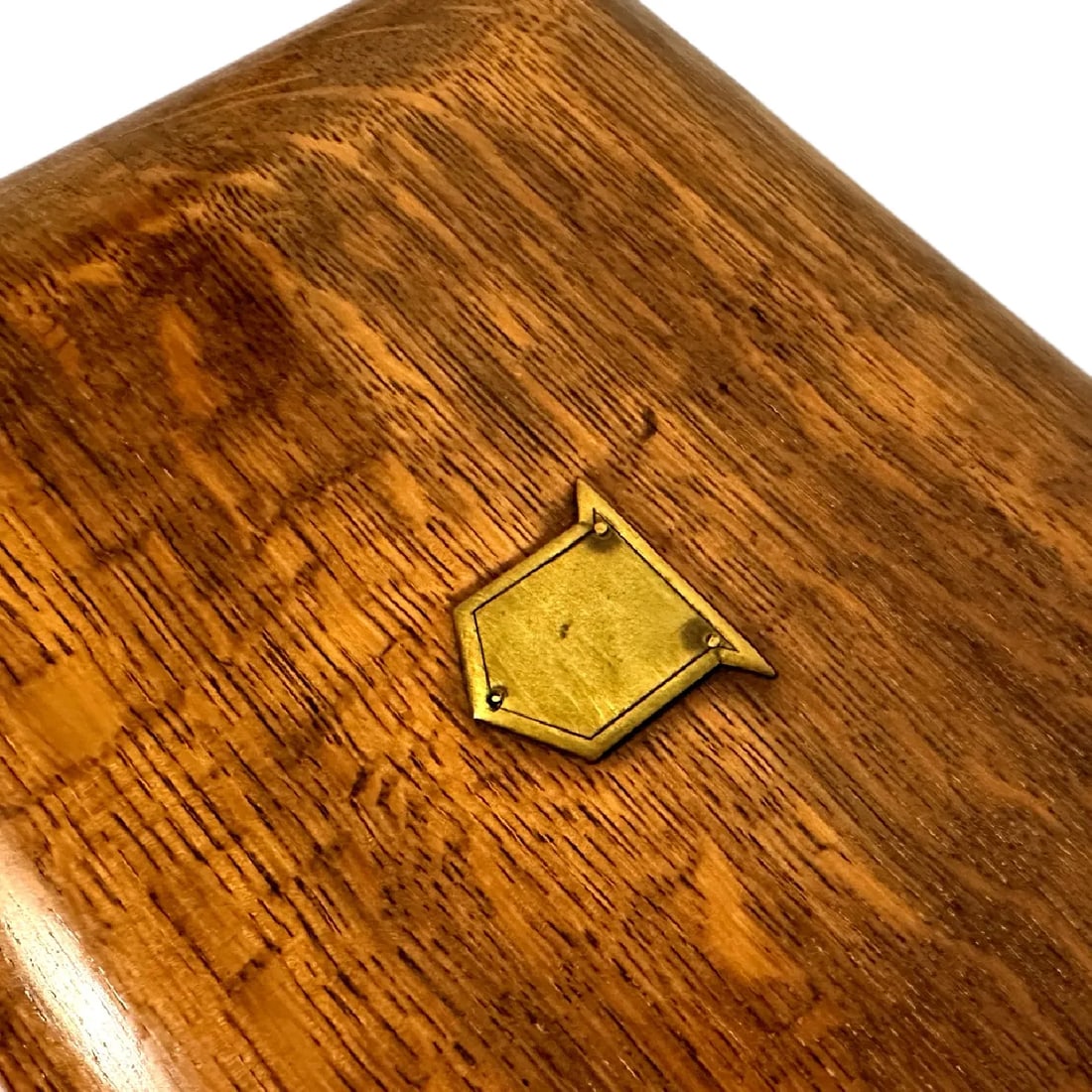 Antique Victorian English Tiger Oak Book Form Lap Desk/Stationery Box W/Inkwell - 7