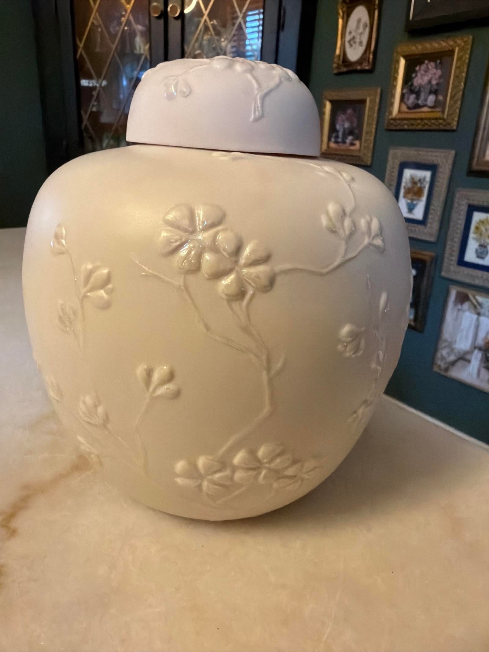 1980s Rare Patricia Hinde St. Simons Island Ga Signed Studio Pottery Lidded Ginger Jar - 2