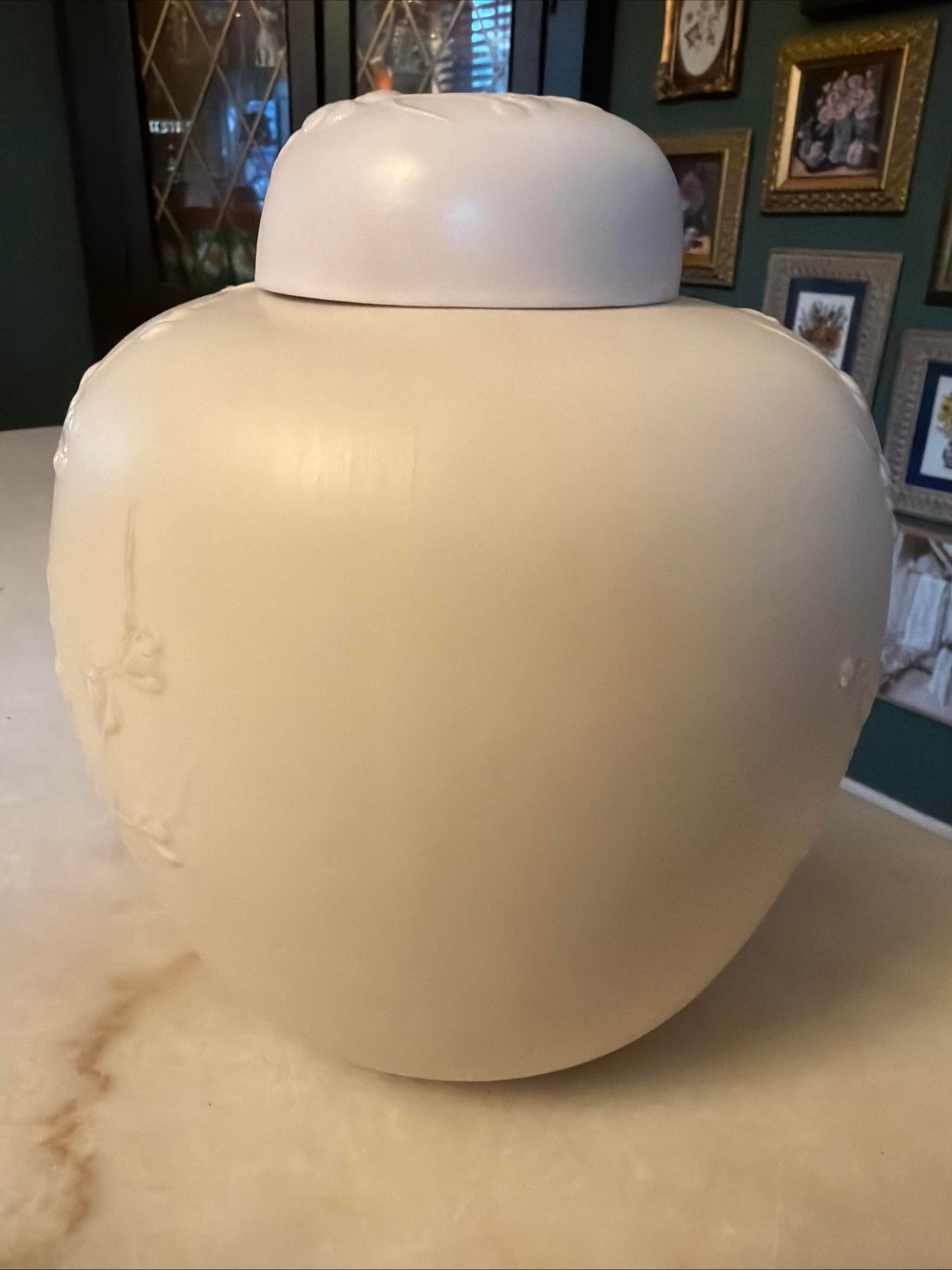 1980s Rare Patricia Hinde St. Simons Island Ga Signed Studio Pottery Lidded Ginger Jar - 4