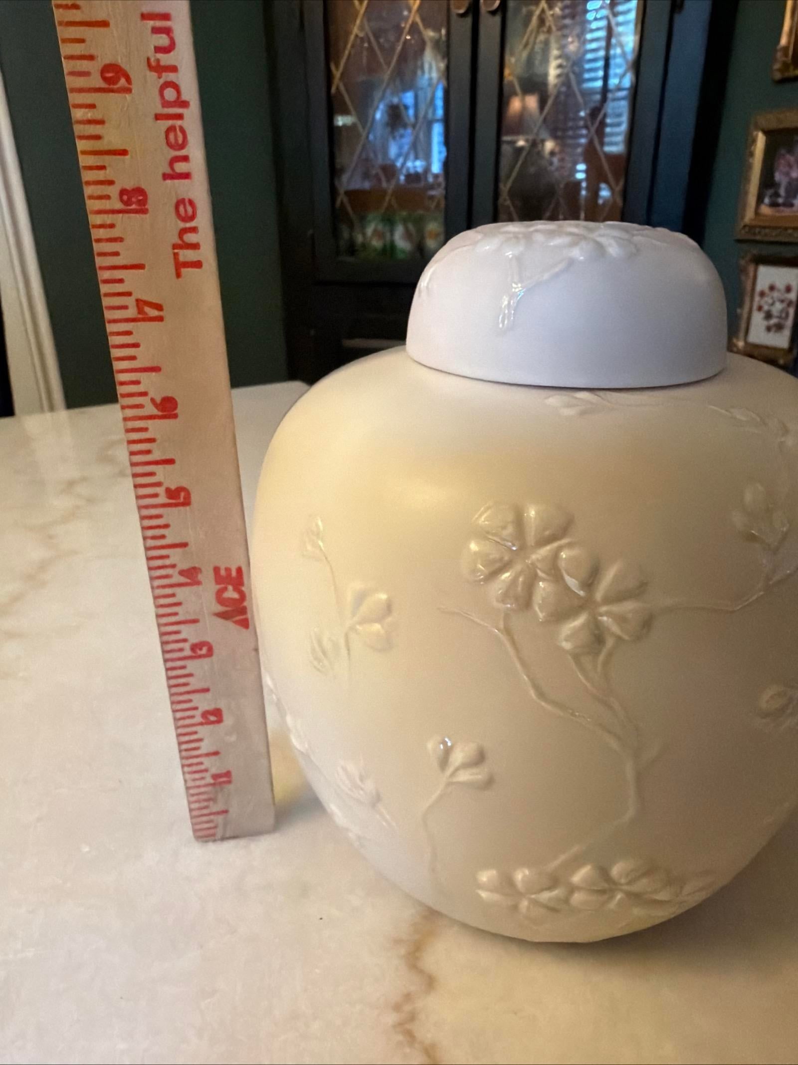 1980s Rare Patricia Hinde St. Simons Island Ga Signed Studio Pottery Lidded Ginger Jar - 7
