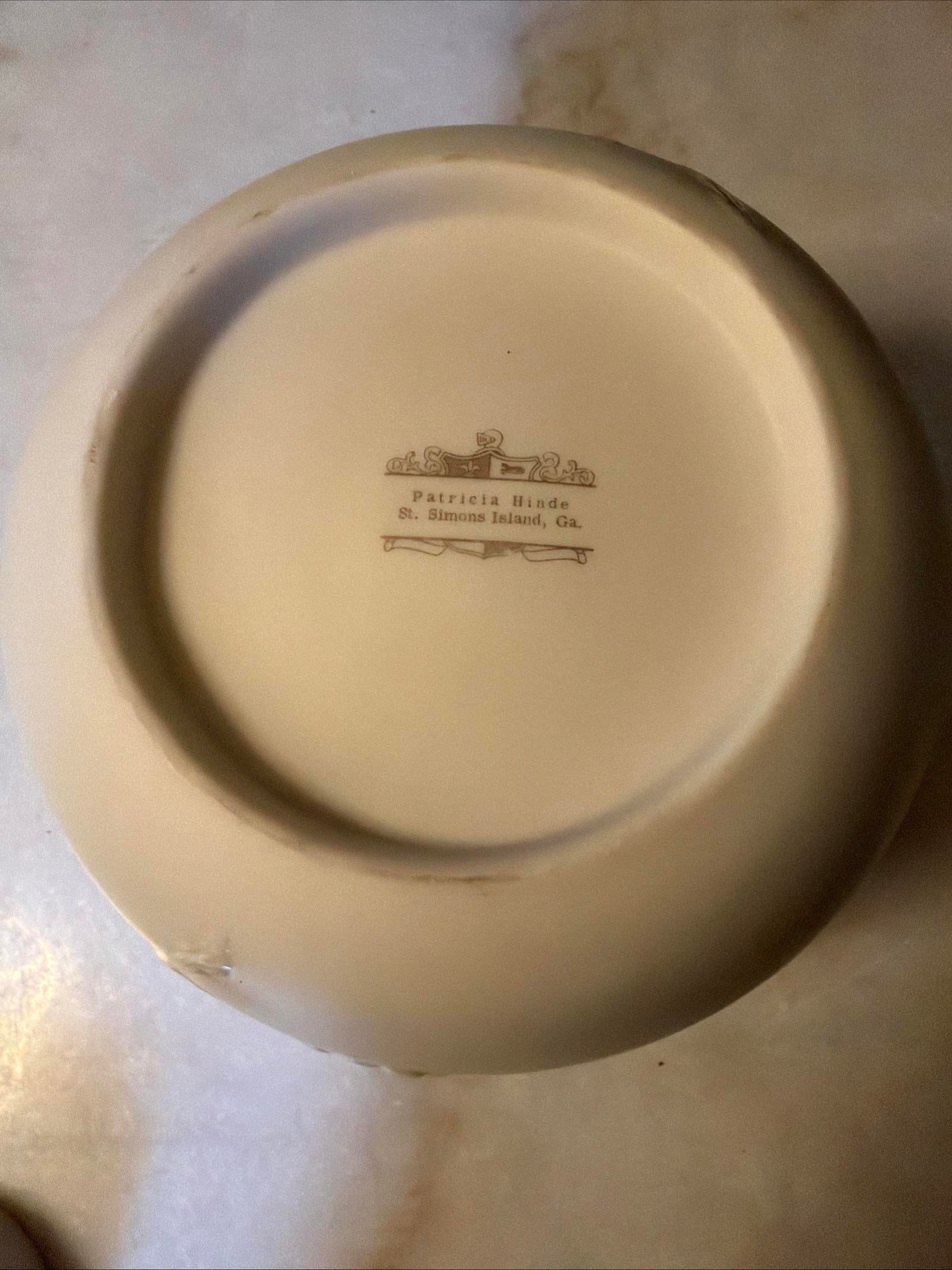 1980s Rare Patricia Hinde St. Simons Island Ga Signed Studio Pottery Lidded Ginger Jar - 8