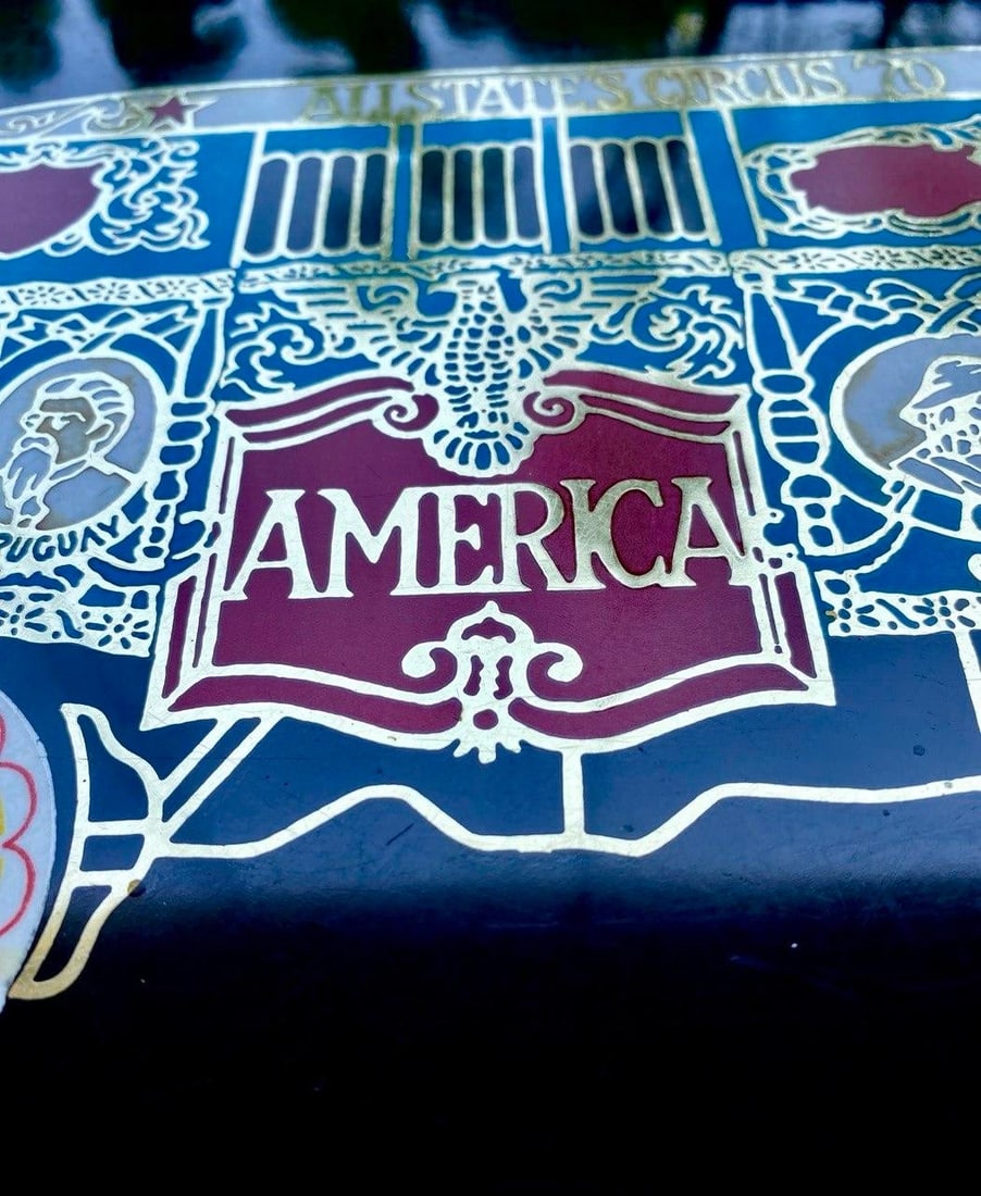 Vintage Couroc of Monterey "America" Circus Wagon Tray | Barnum & Bailey Commemorative Design | Mid- - 5