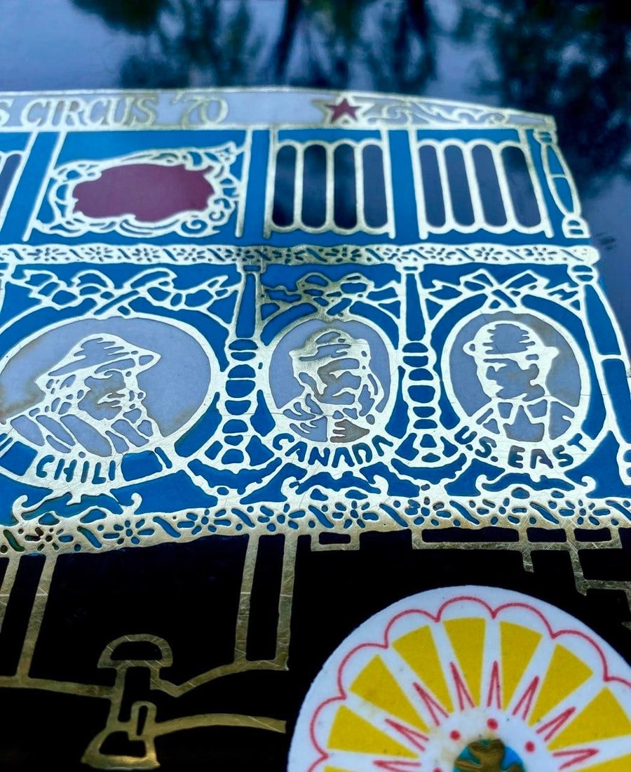 Vintage Couroc of Monterey "America" Circus Wagon Tray | Barnum & Bailey Commemorative Design | Mid- - 7