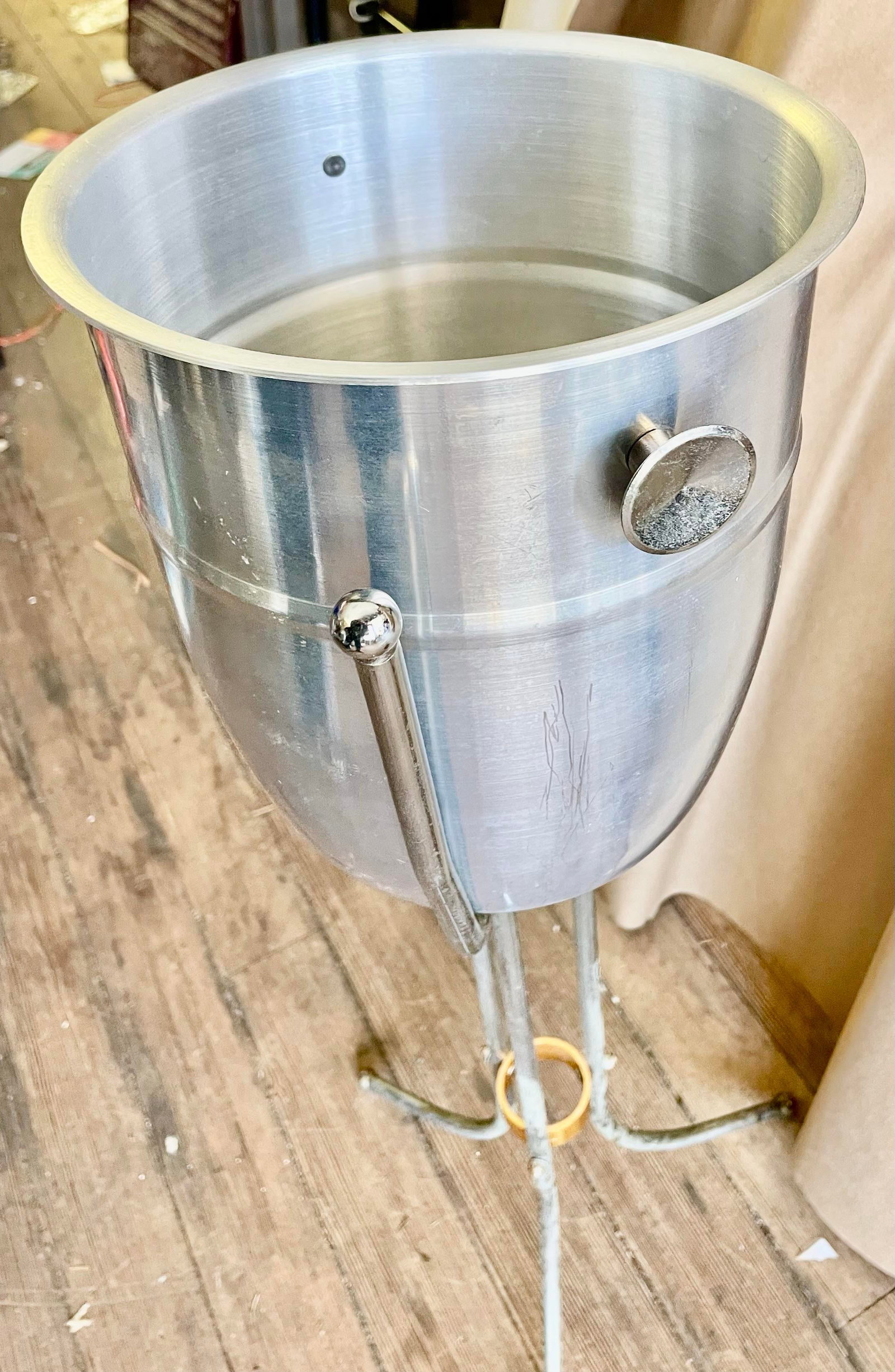Mid 20th Century Hollywood Regency Ice Bucket/Wine Cooler Server W/ Stand - 10