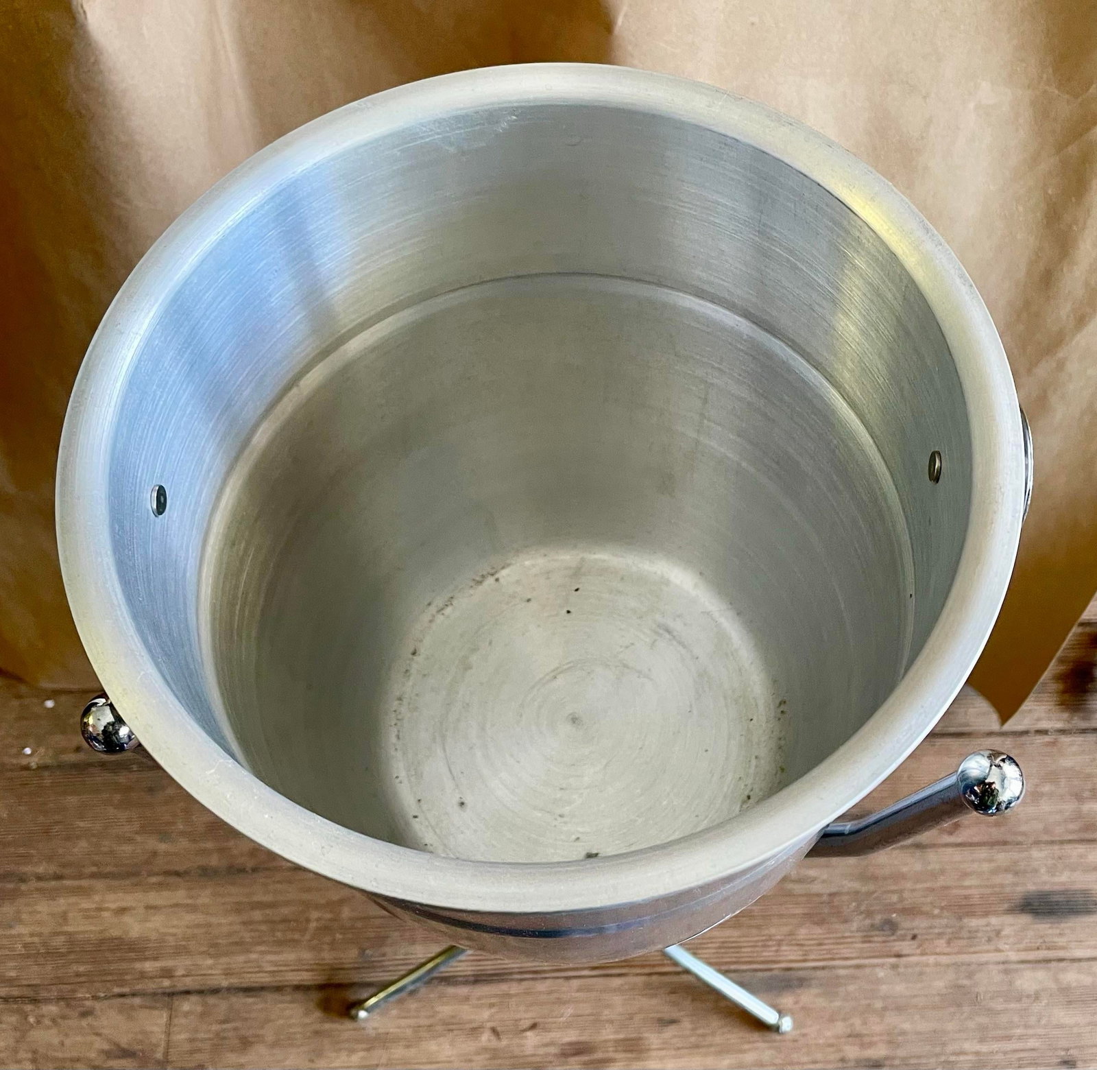 Mid 20th Century Hollywood Regency Ice Bucket/Wine Cooler Server W/ Stand - 2