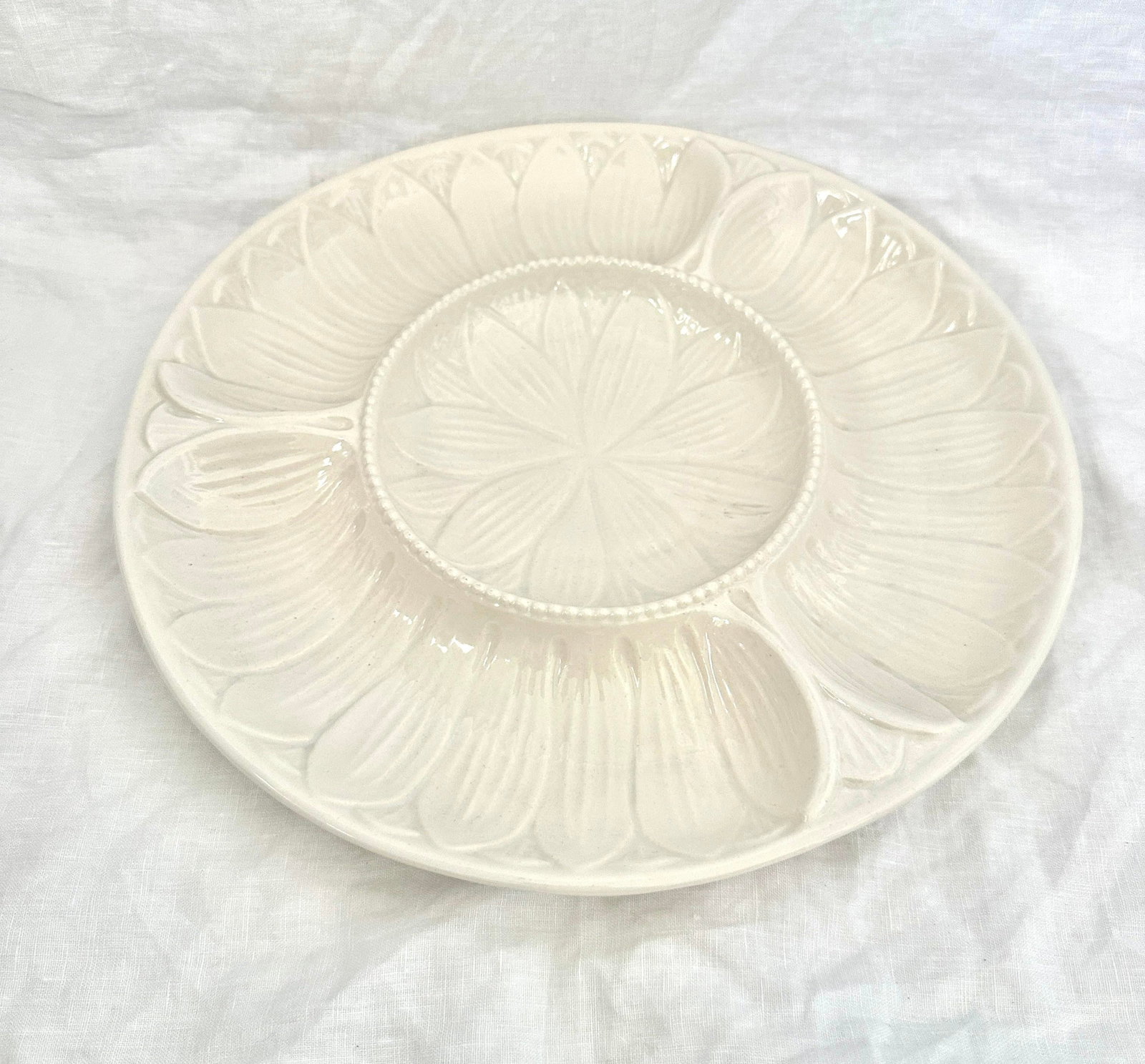 Vintage California Pottery Artichoke Divided Platter - 4