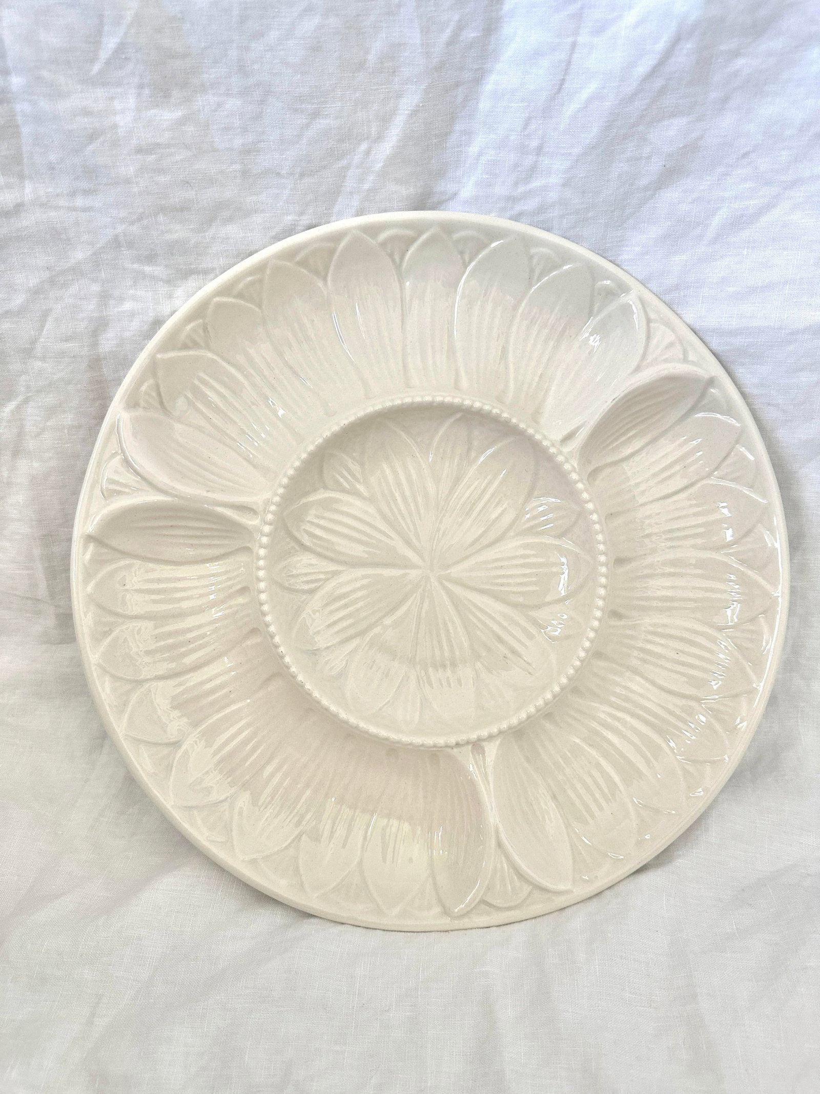 Vintage California Pottery Artichoke Divided Platter - 6