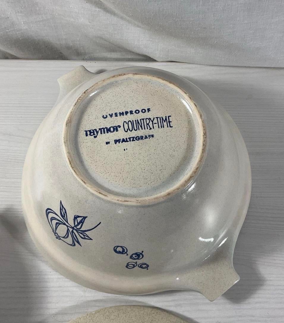 1950s Rare Ben Seibel Pfaltzgraff Country-Time Lidded Casserole Set - A Pair - 7
