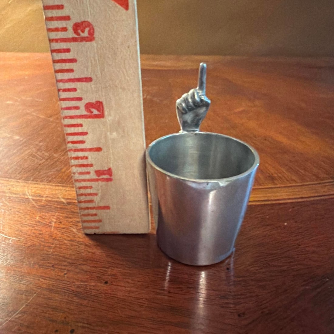 Antique Abercrombie & Fitch Co. By James Dixon & Sons "One Finger" Jigger / Shot - 6
