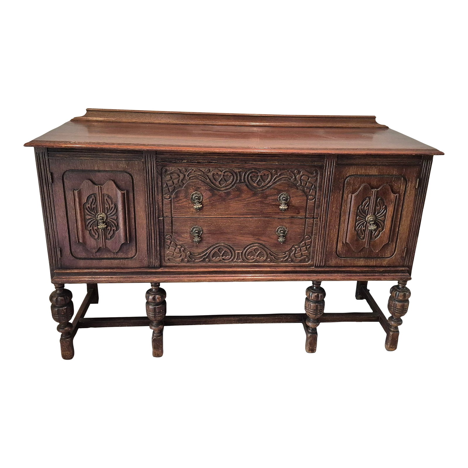 1920s Oak Jacobean Revival Buffet Sideboard (1 of 11)