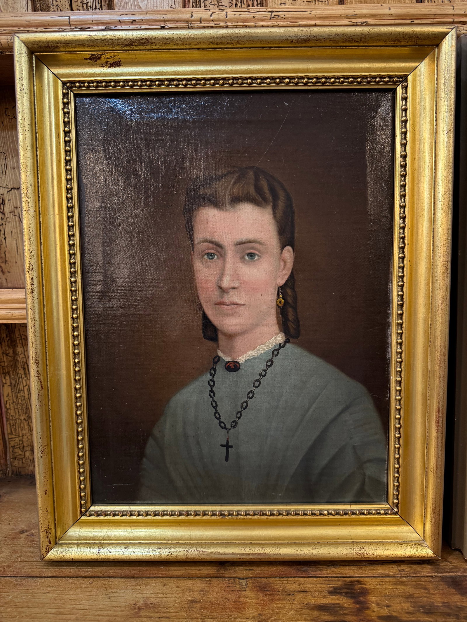 Pair of European Portrait Paintings, Mother & Daughter, Late 19th Century - 3