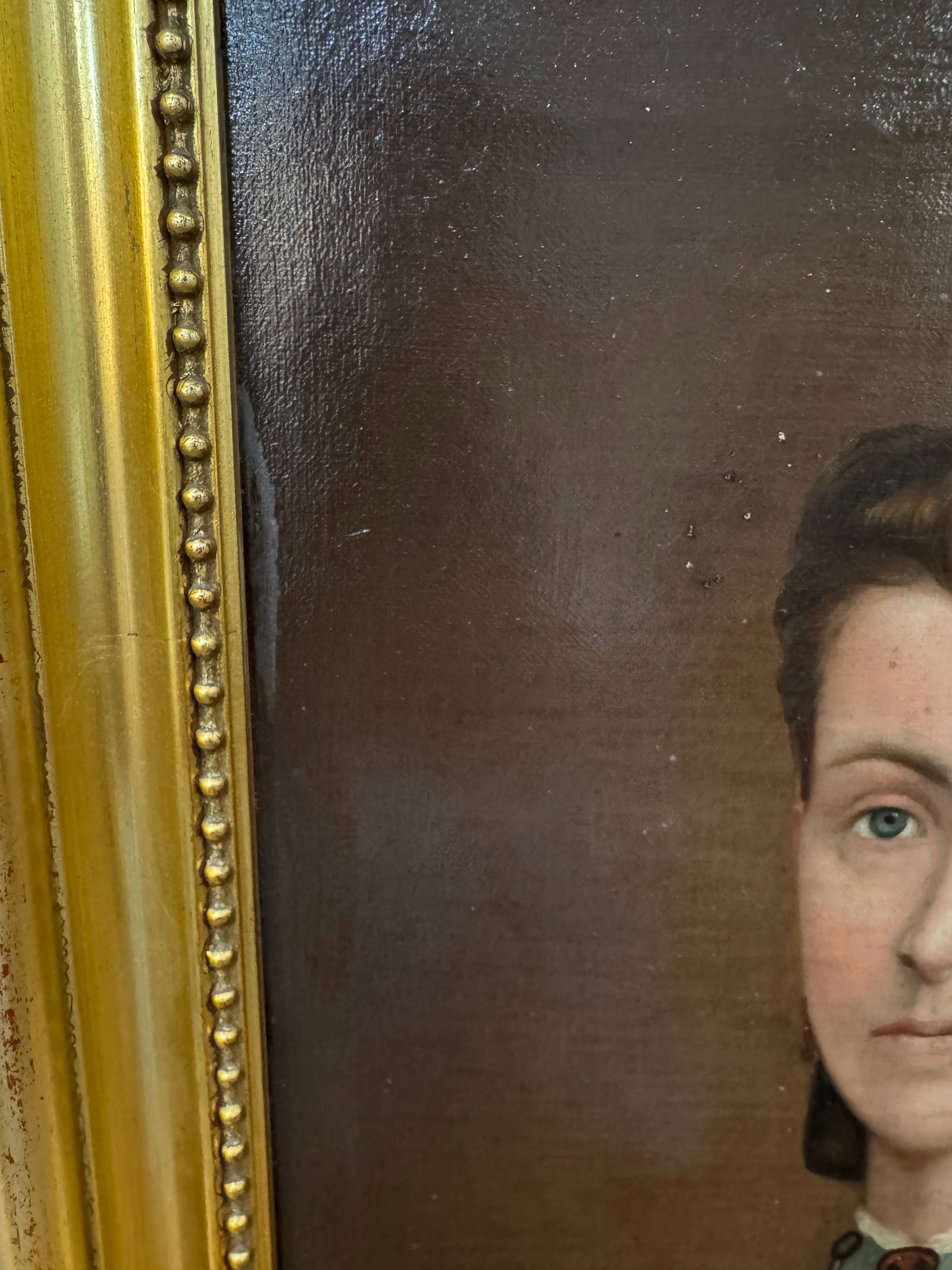 Pair of European Portrait Paintings, Mother & Daughter, Late 19th Century - 5