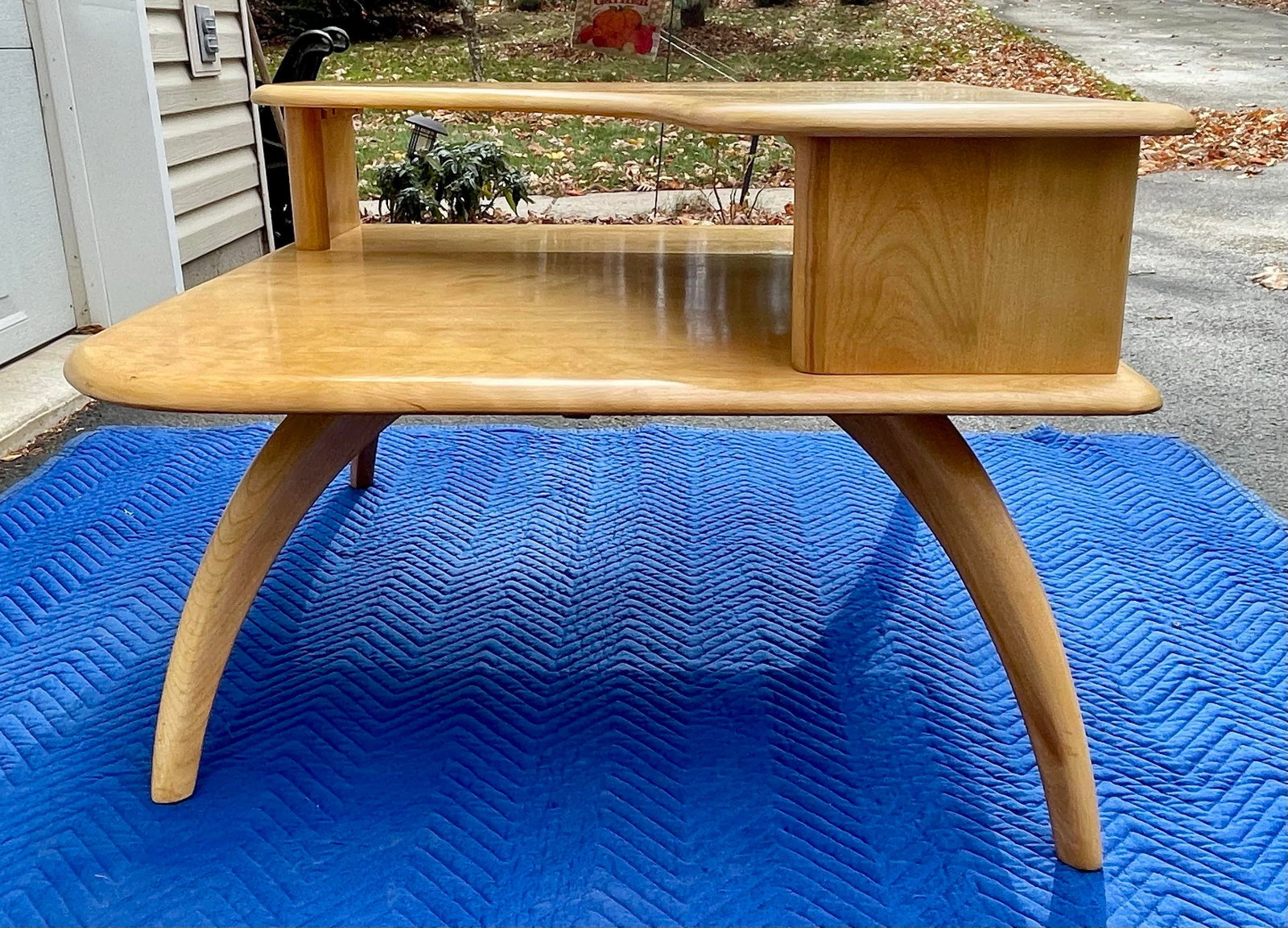 Heywood-Wakefield Midcentury Modern Two Tier Corner Table - 7