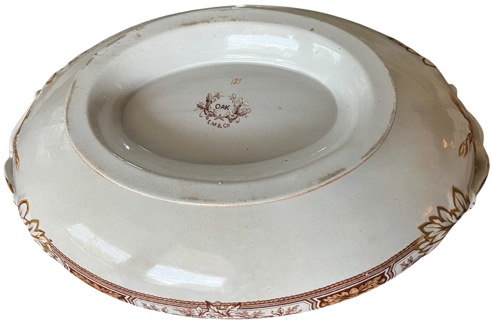 19th Century Edge, Malkin & Co. Staffordishire Hand Painted Turquoise and Brown Porcelain Tureens Wi - 11