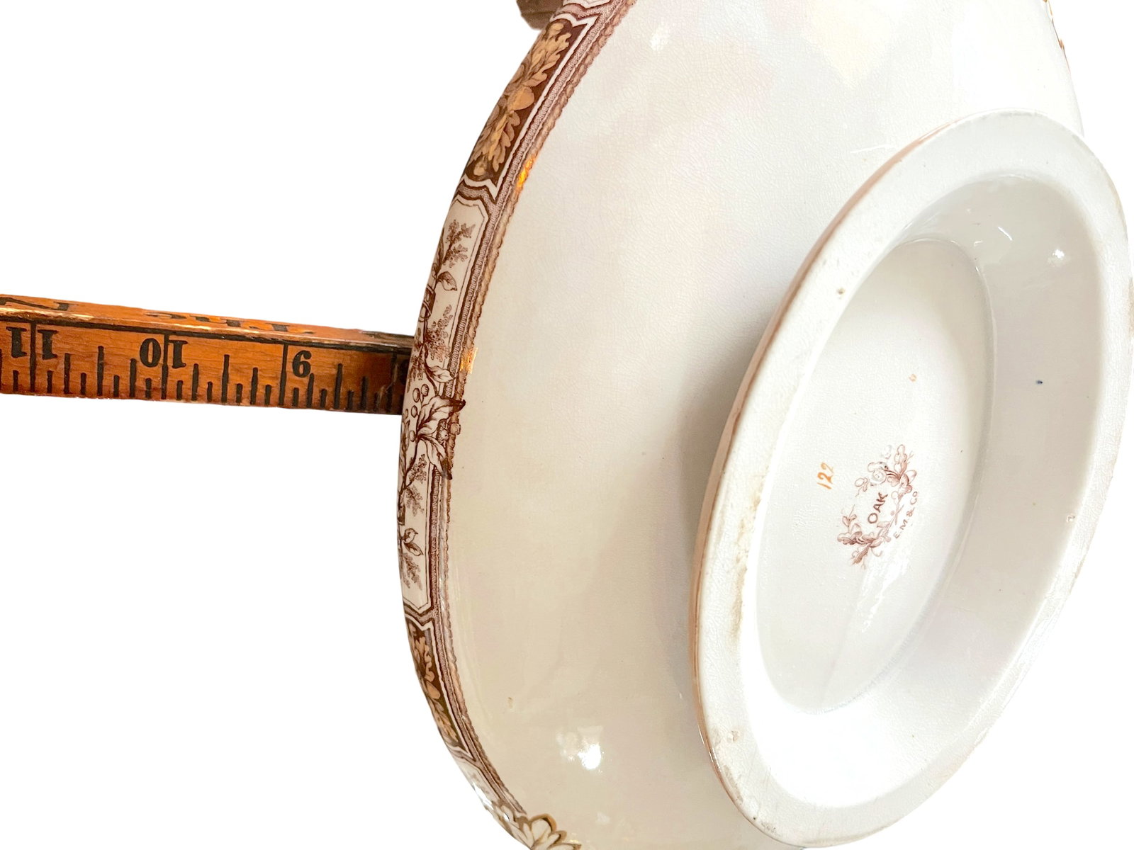19th Century Edge, Malkin & Co. Staffordishire Hand Painted Turquoise and Brown Porcelain Tureens Wi - 14