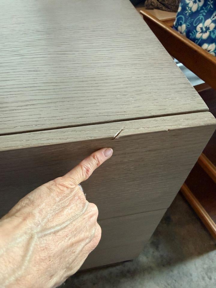 Like New Bernhardt Linea 3 Drawer Nightstand - 3