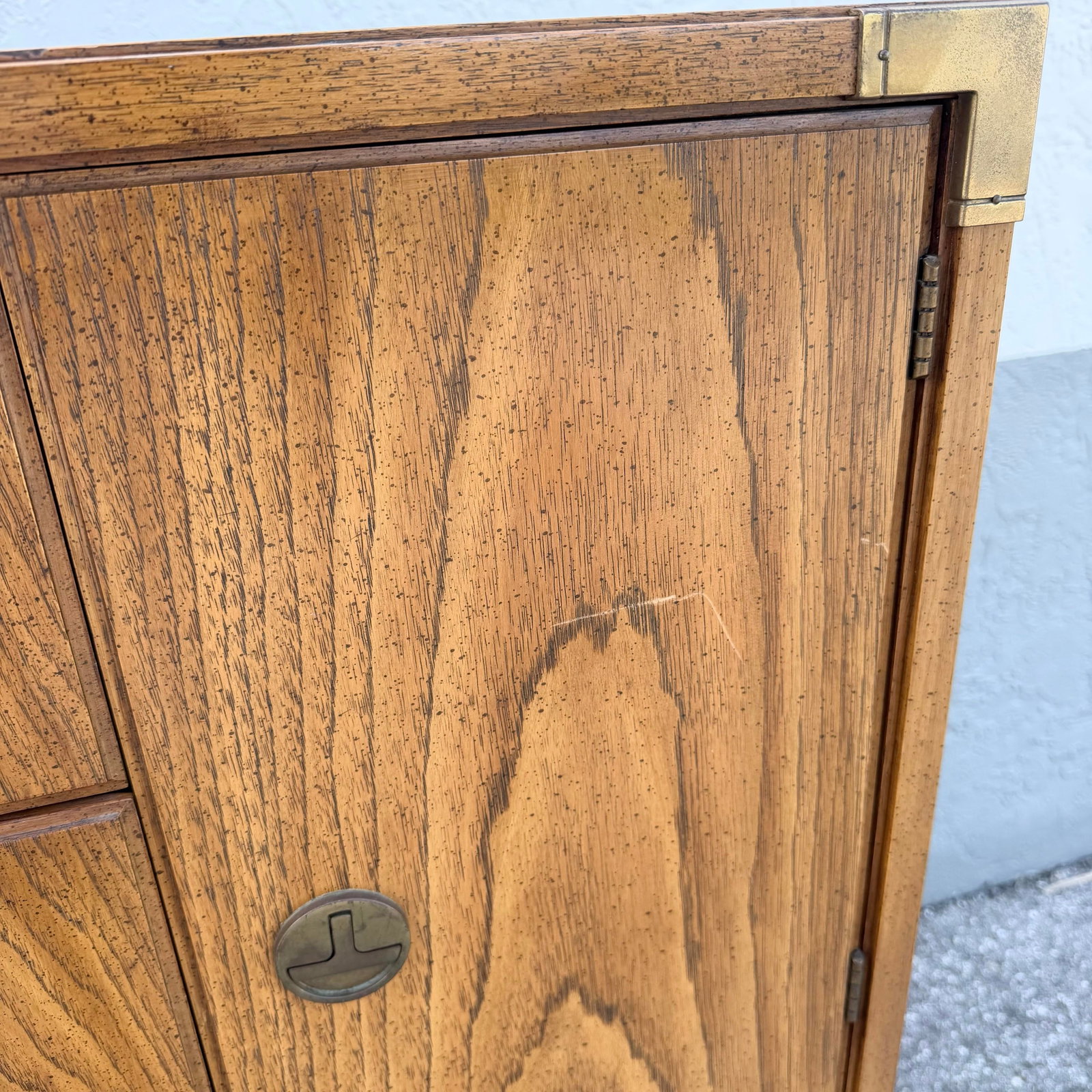 Vintage Huntley Campaign Highboy Dresser by Thomasville - 2