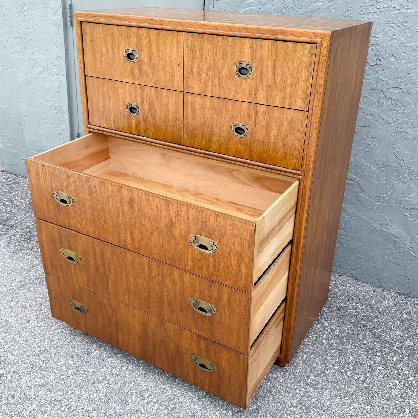 Drexel "Passages" Campaign Style Highboy Dresser - 10