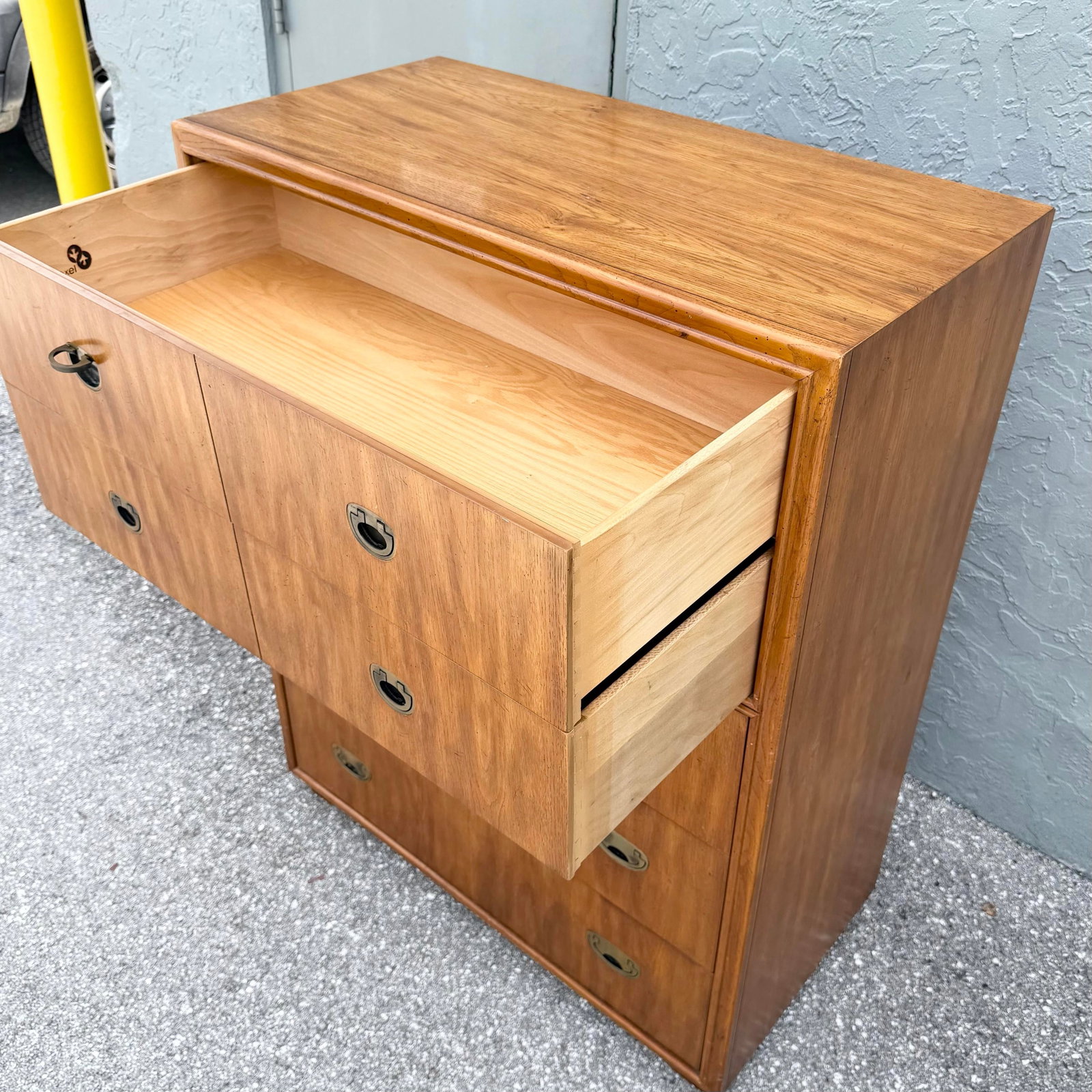 Drexel "Passages" Campaign Style Highboy Dresser - 11