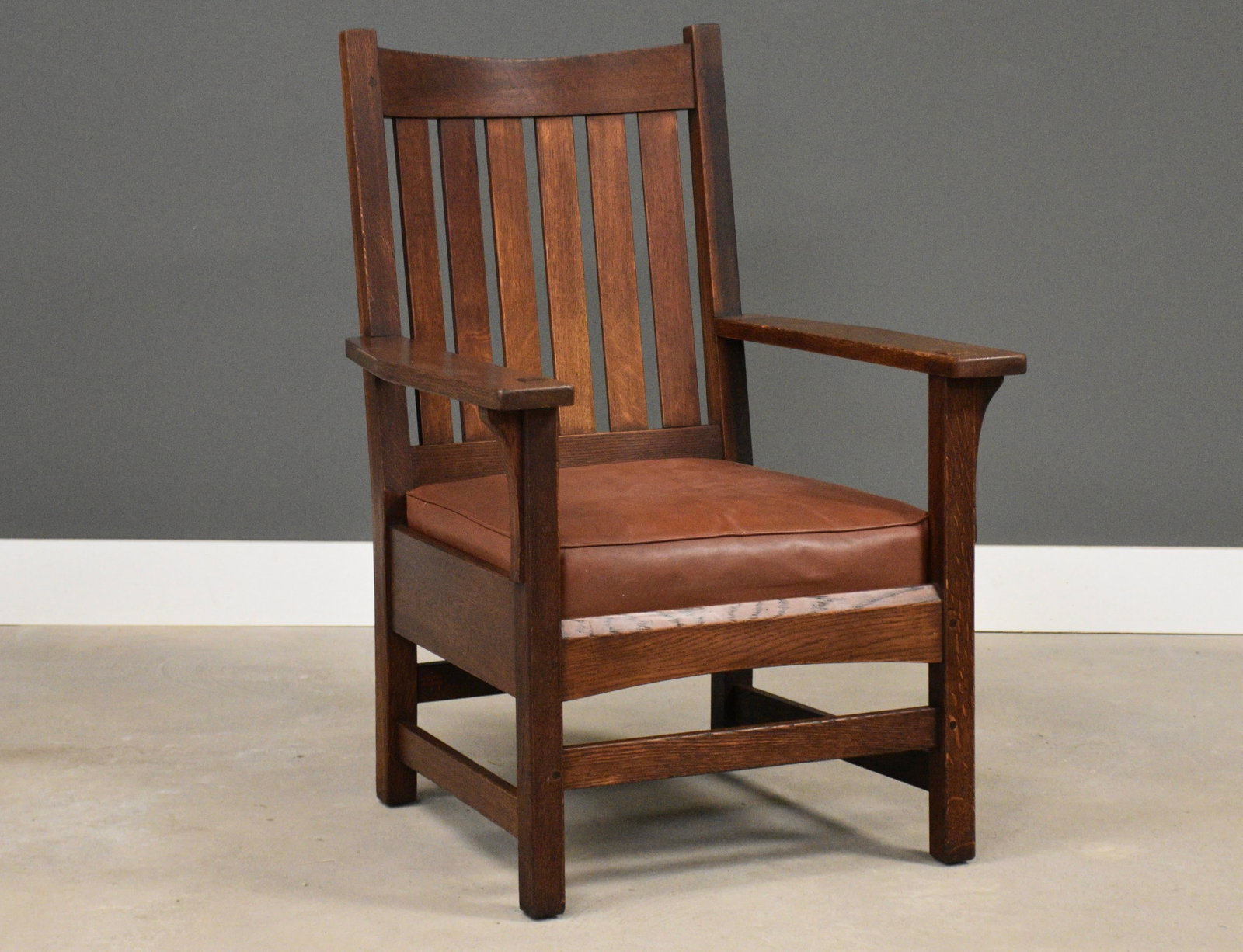 1910s L&jg Stickley Lounge Arm Chair Mission Arts and Crafts - 2
