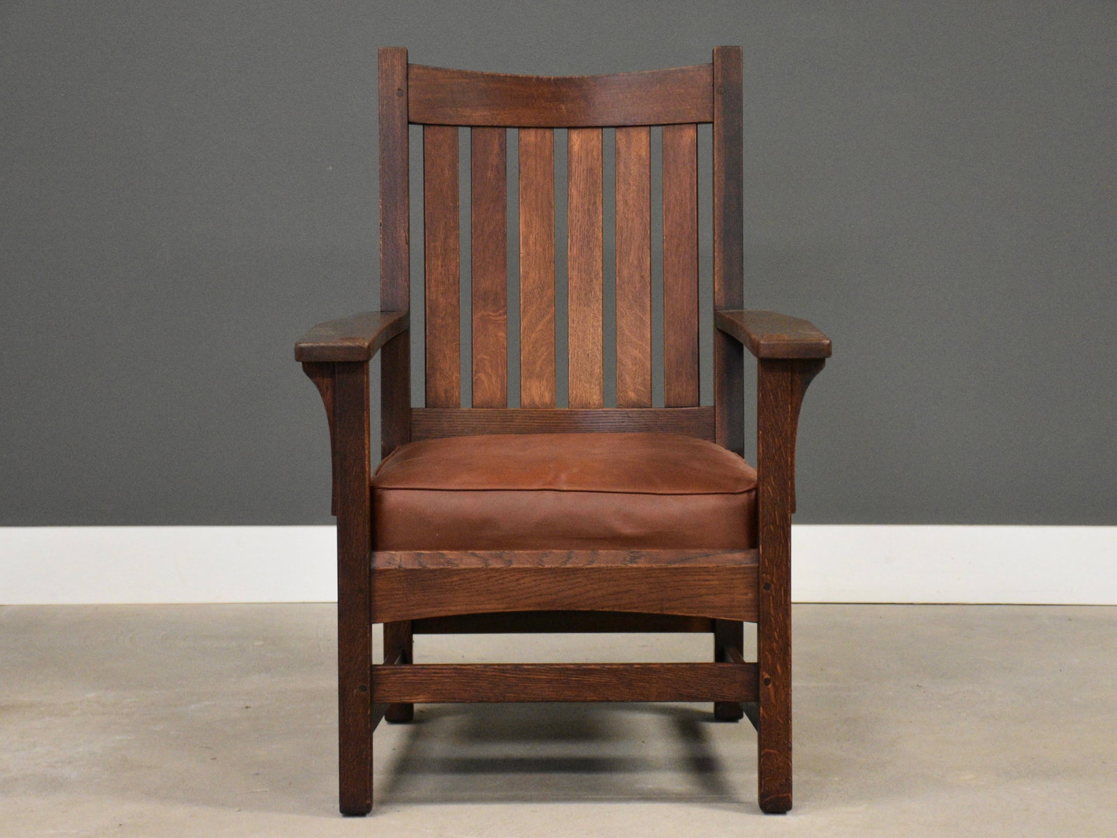 1910s L&jg Stickley Lounge Arm Chair Mission Arts and Crafts - 3