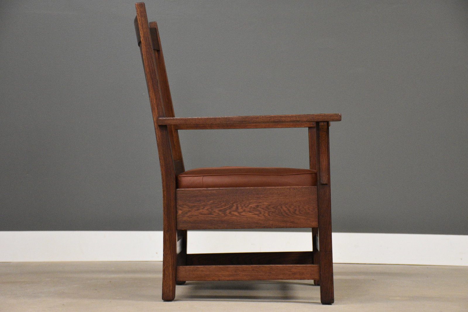 1910s L&jg Stickley Lounge Arm Chair Mission Arts and Crafts - 4