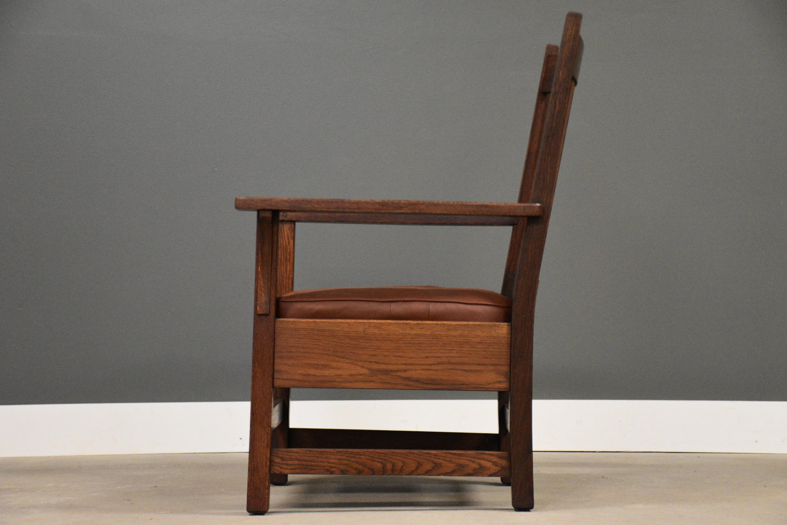 1910s L&jg Stickley Lounge Arm Chair Mission Arts and Crafts - 5