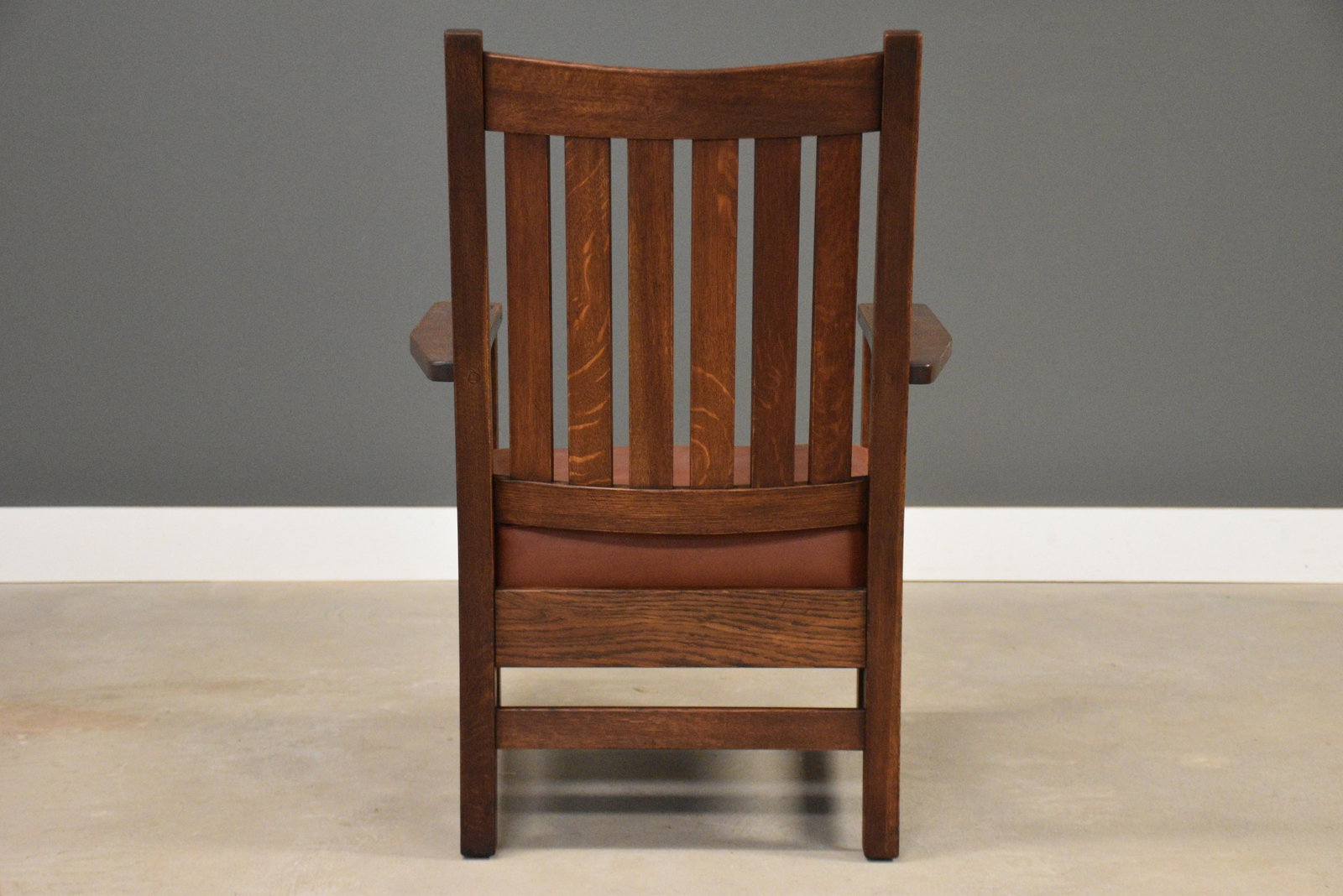 1910s L&jg Stickley Lounge Arm Chair Mission Arts and Crafts - 6