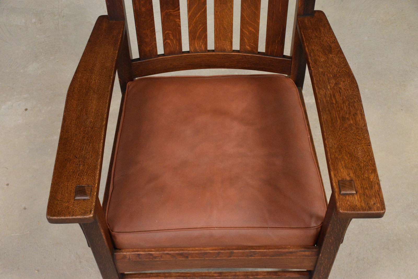 1910s L&jg Stickley Lounge Arm Chair Mission Arts and Crafts - 7