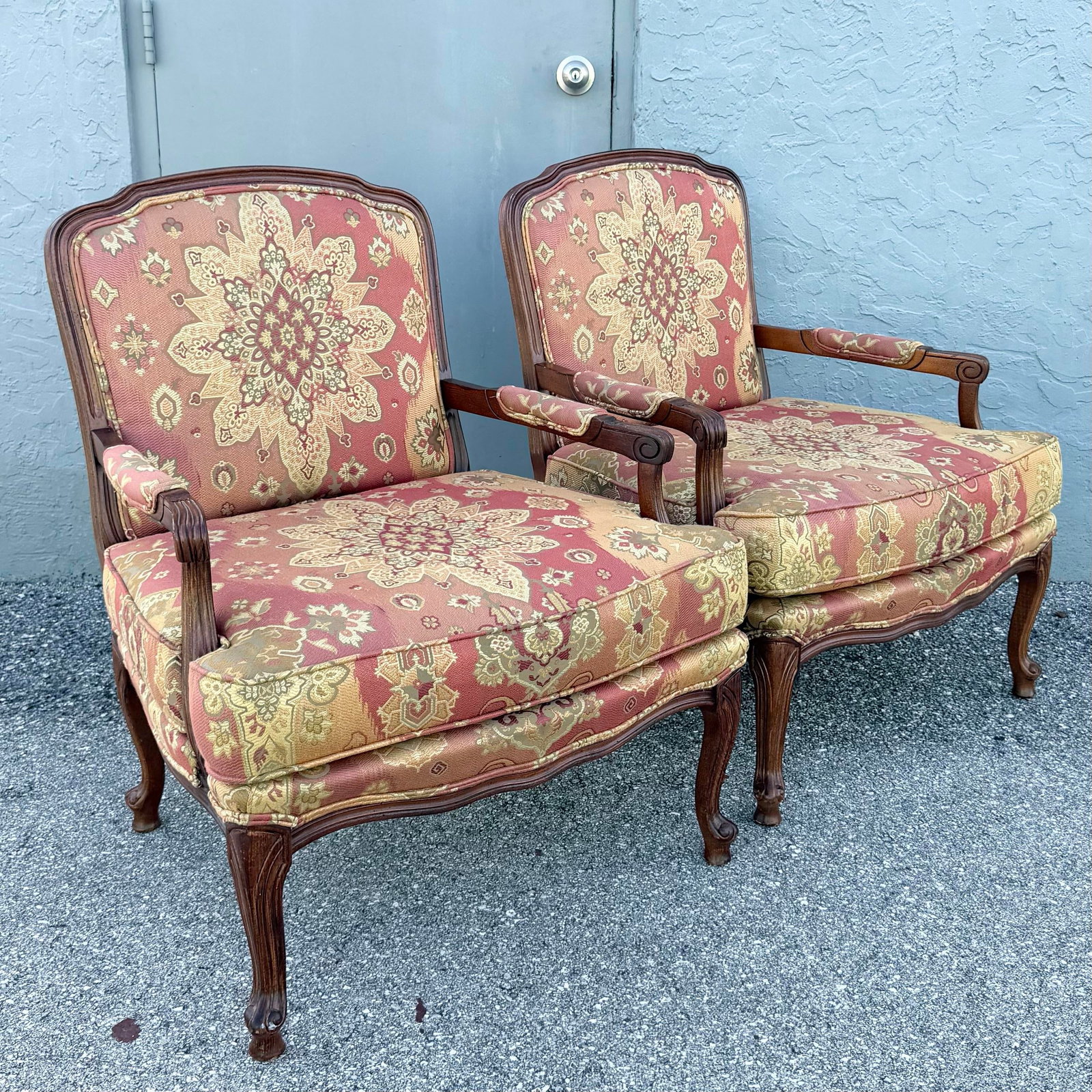 Vintage French Provincial Lounge Chairs by Woodmark - A Pair - 2